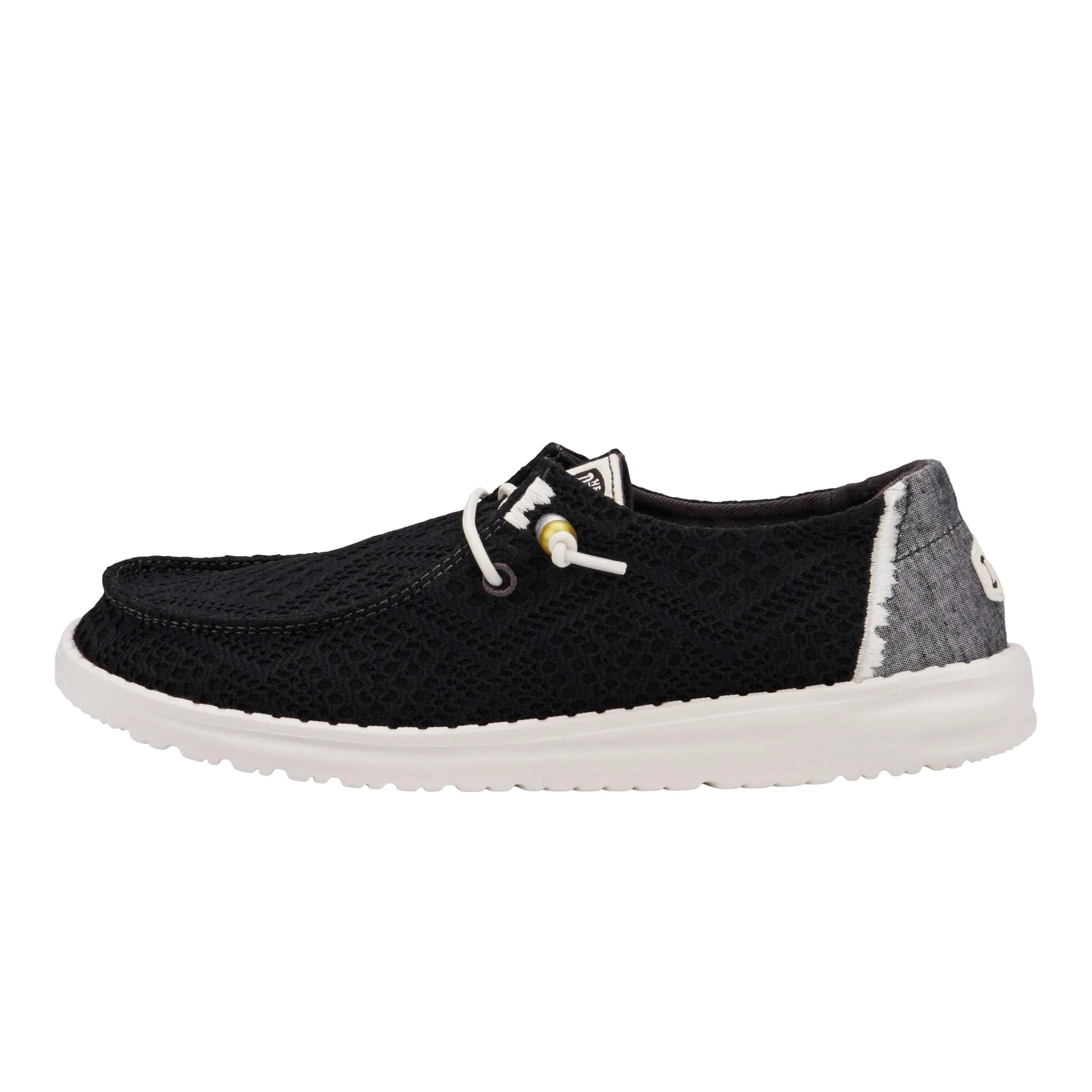 HEYDUDE Women Wendy Boho Crochet Moccasins, Black, 40 EU - immagine 1