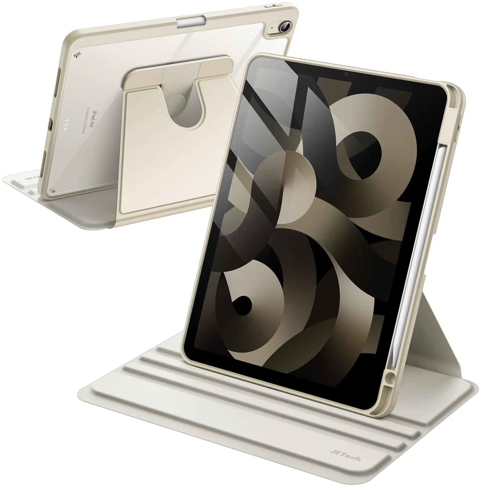 JETech Custodia Girevole per iPad Air 11" M4/M3/M2, Air 5/4, Galassia - immagine 1