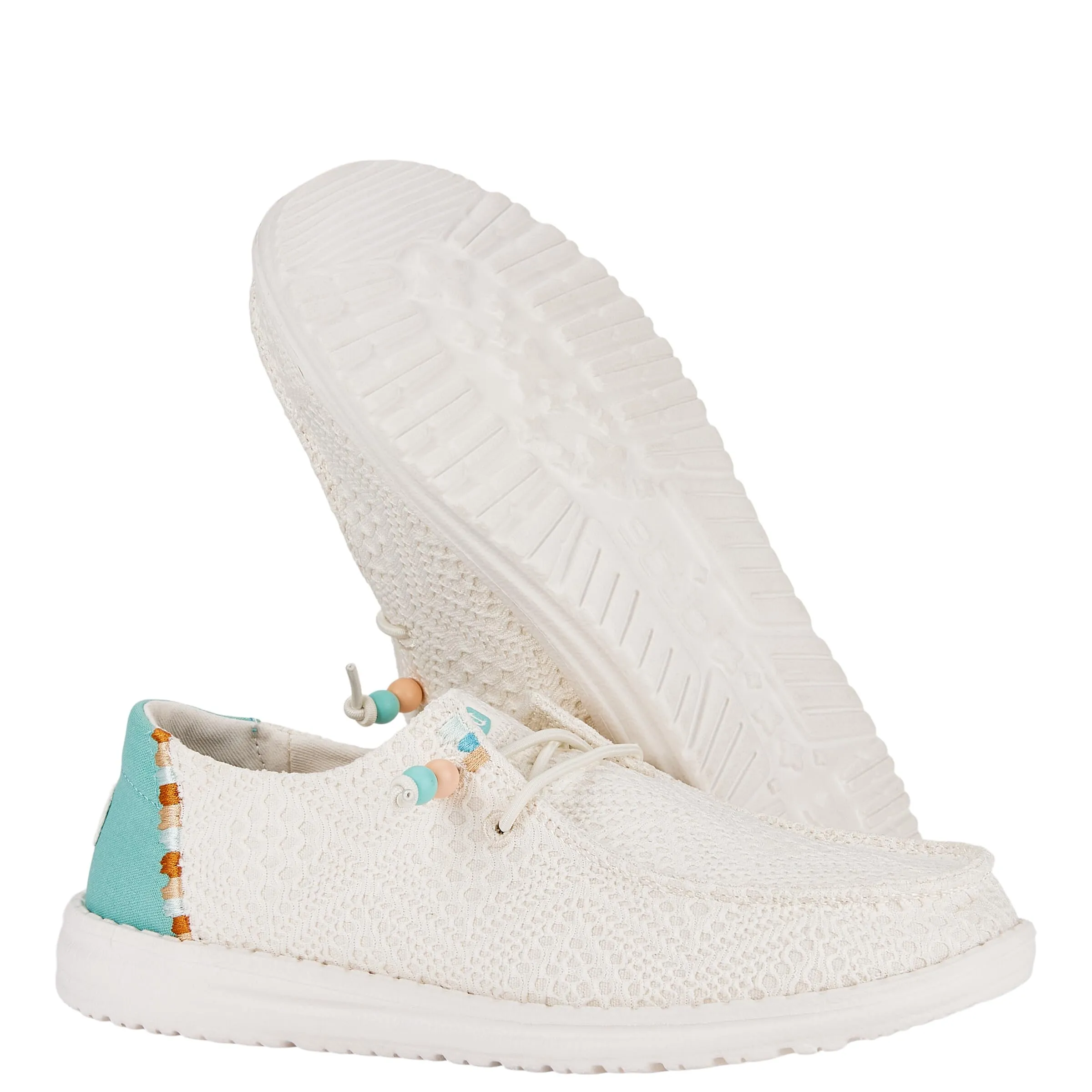 HEYDUDE Women Wendy Boho Crochet Moccasin, Off White, 39 EU - immagine 4