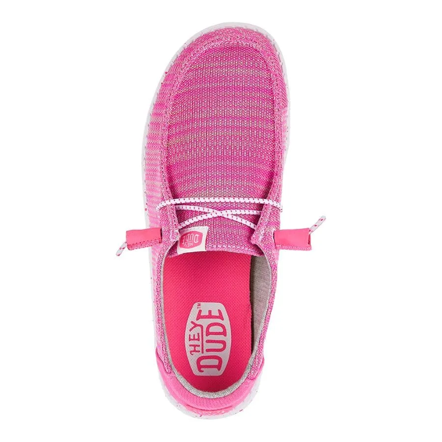 Hey Dude Wendy Sport Mesh Women's Sneakers, Rosa Brillante, 38 EU, 40414-6WX - immagine 2