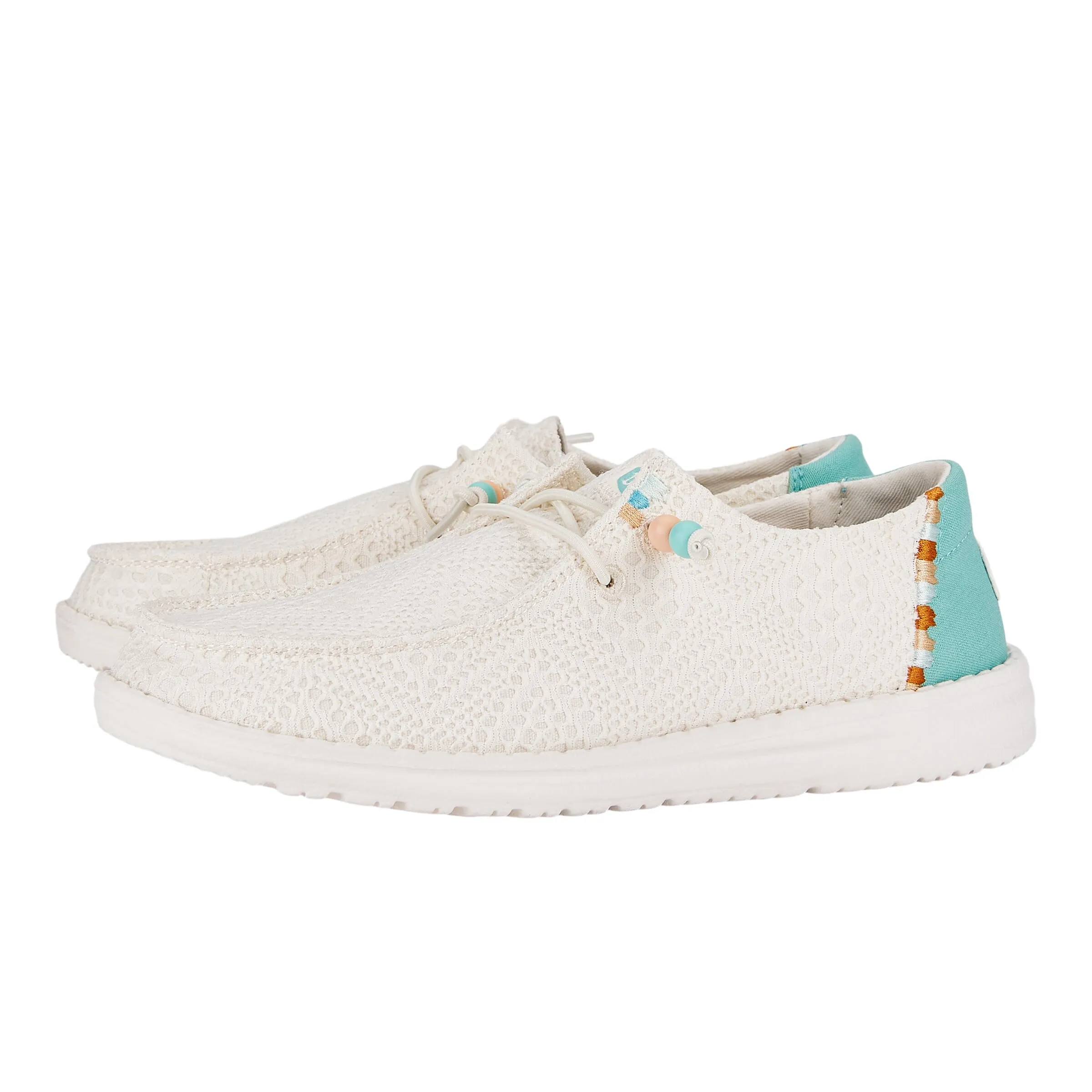 HEYDUDE Women Wendy Boho Crochet off White Casual Moccasin 41 EU - immagine 8