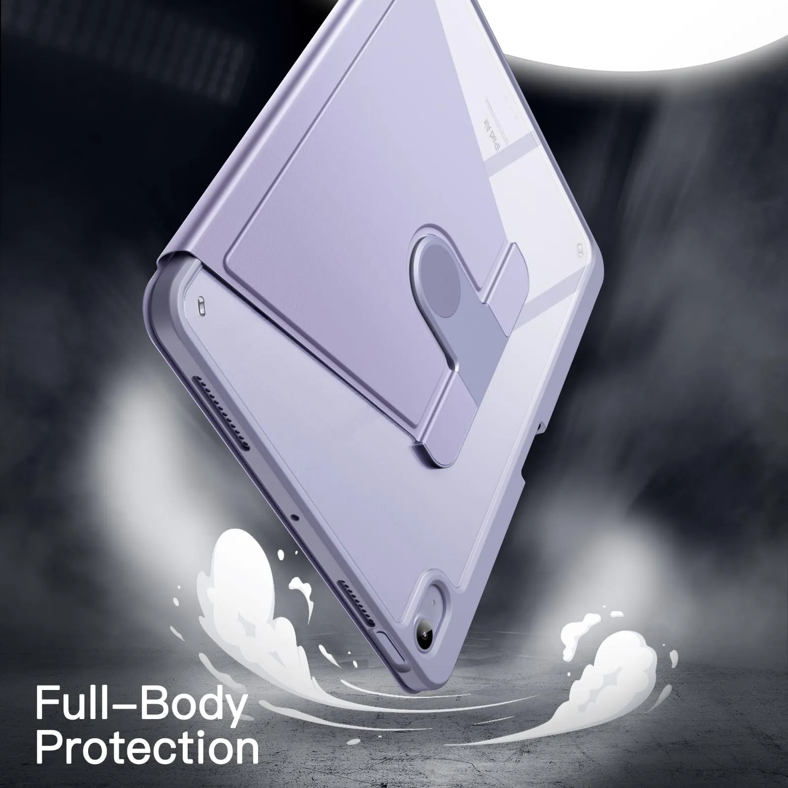 JETech Custodia Girevole per iPad Air 11" M4/M3/M2 & Air 5/4, Viola - immagine 4