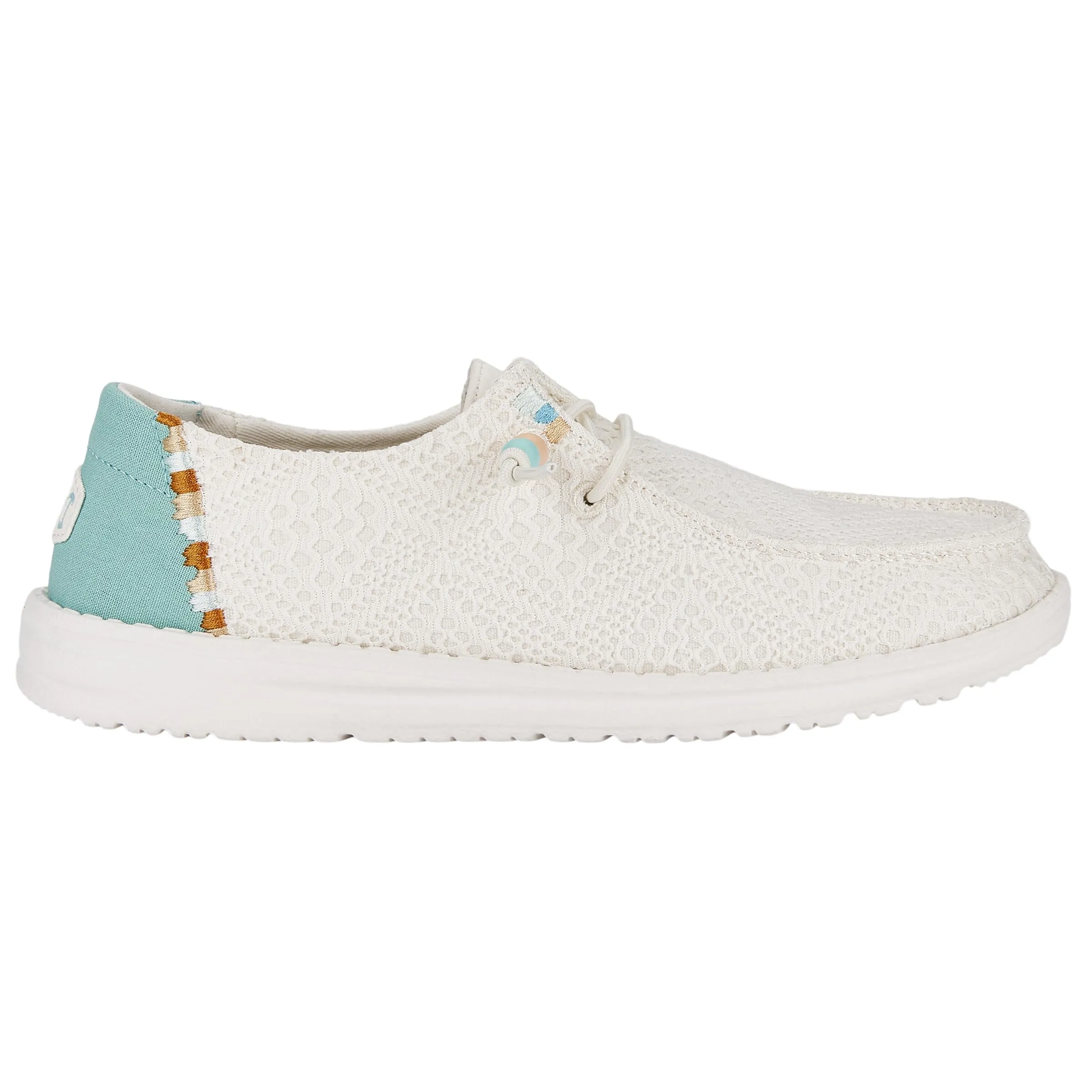 HEYDUDE Women Wendy Boho Crochet off White Casual Moccasin 36 EU - immagine 6