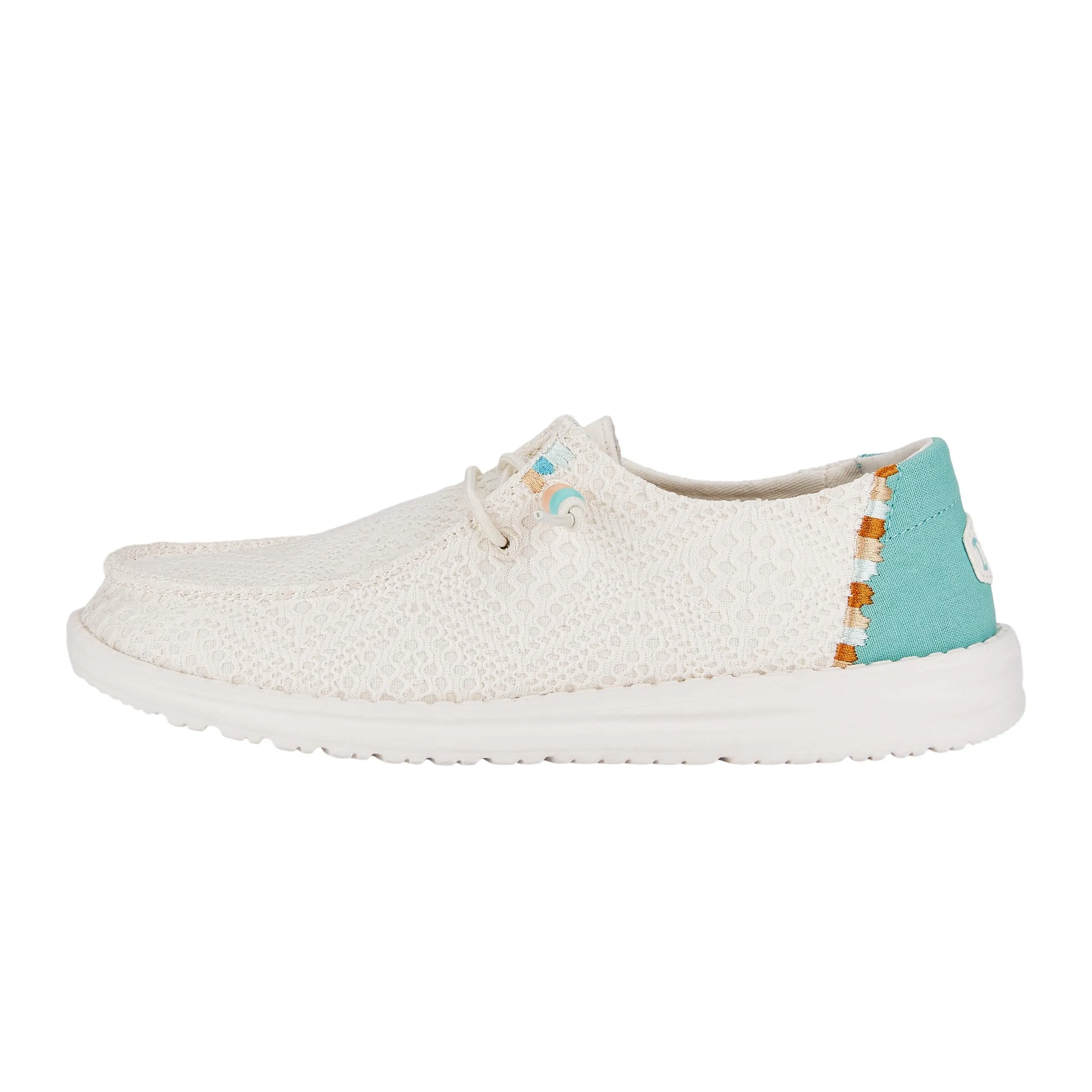 HEYDUDE Women's Wendy Boho Crochet Moccasins, Off White, 40 EU - immagine 1