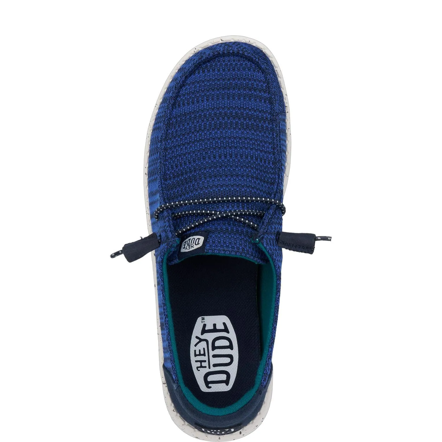 HEYDUDE Wendy Sox - Scarpe da Donna Senza Lacci, Blu Navy/Bianco., 42 EU - immagine 2