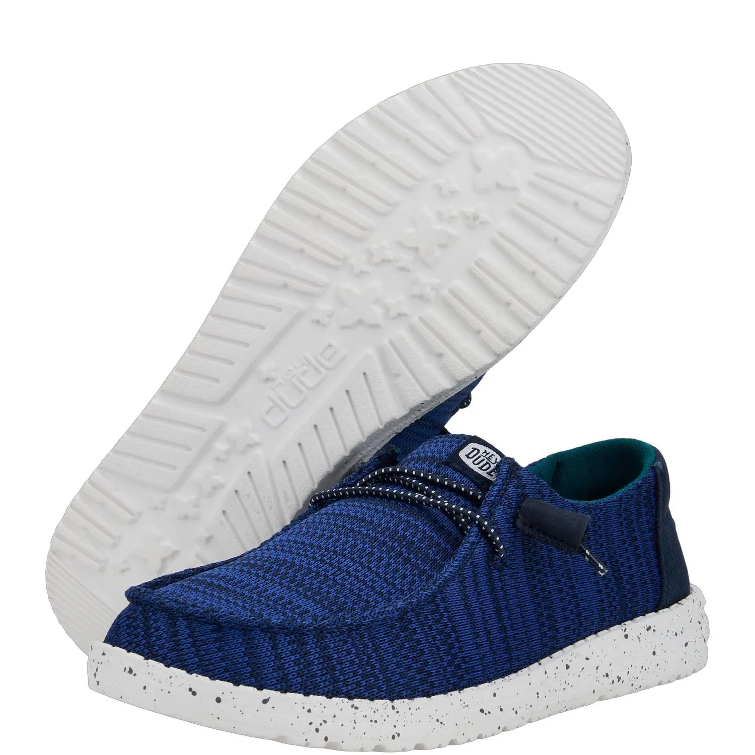HEYDUDE Wendy Sox Scarpe da Donna Senza Lacci, Blu Navy/Bianco, 39 EU - immagine 3