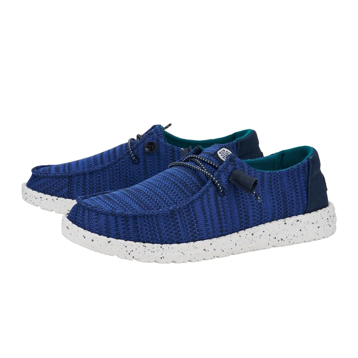 HEYDUDE Wendy Sox Scarpe da Donna Senza Lacci, Blu Navy/Bianco, 39 EU - immagine 4