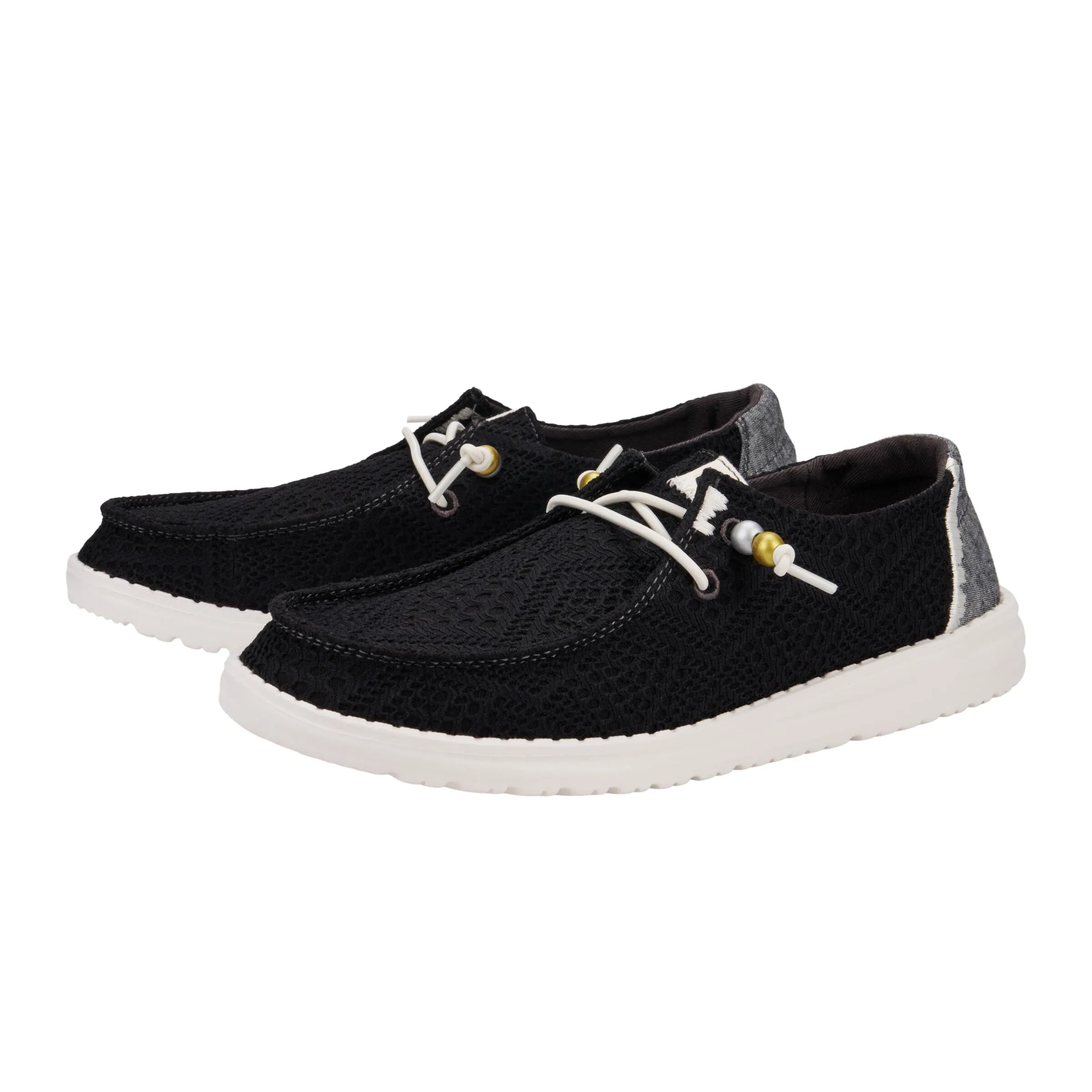 HEYDUDE Women Wendy Boho Crochet Black Casual Moccasin 37 EU - immagine 8