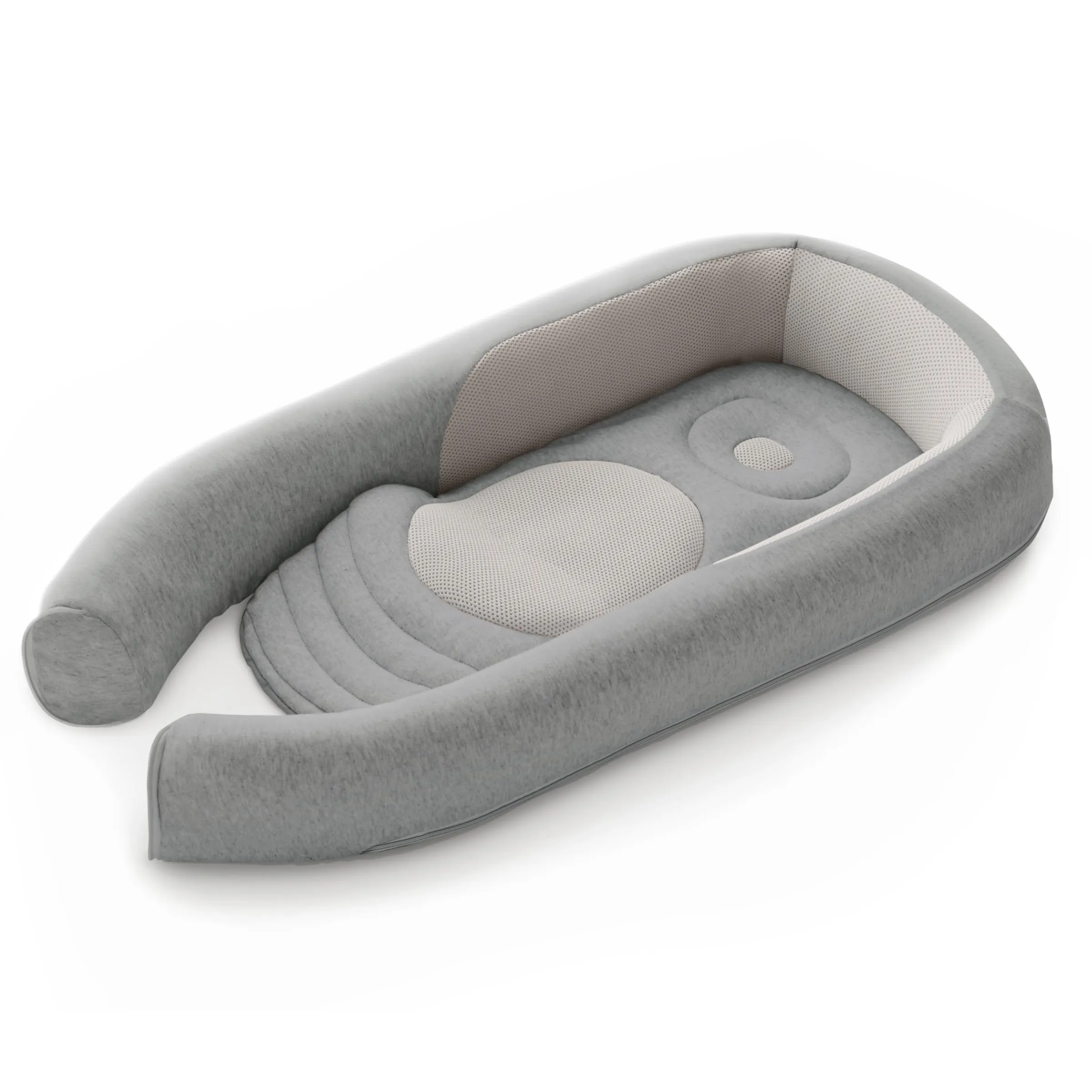 Inglesina Welcome Pod Baby Nest Ergonomico 0-8 Mesi, Riduttore Lettino Traspirante in Bambù e Cotone, Sfoderabile e Lavabile (Harmony Grey) - immagine 4