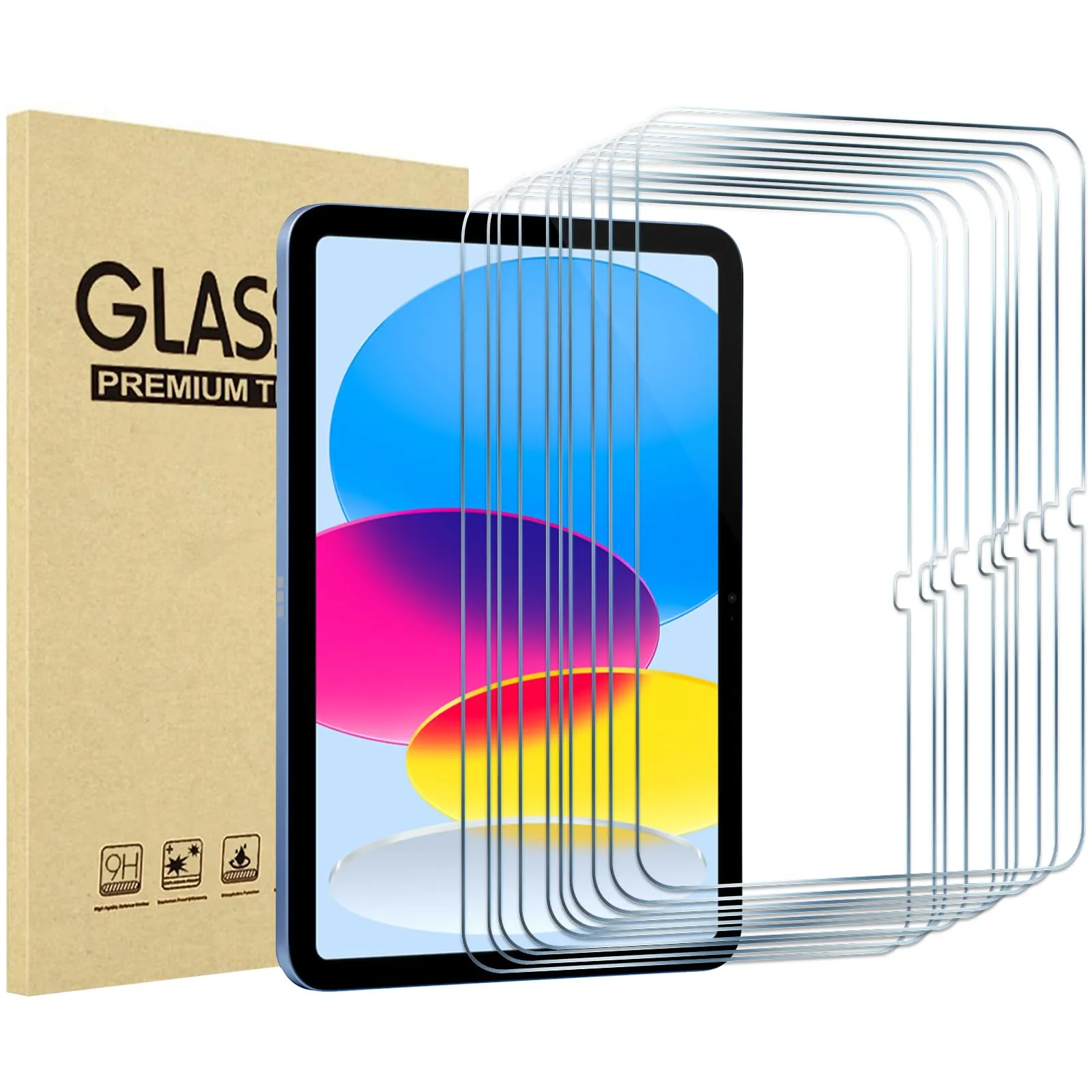 ProCase Vetro Temperato per iPad 10 Generazione 10,9 Pollici / iPad 11 Generazione A16 11 Pollici (A3354 A3355 A3356 A2696 A2757 A2777) - 10 Pezzi - immagine 1