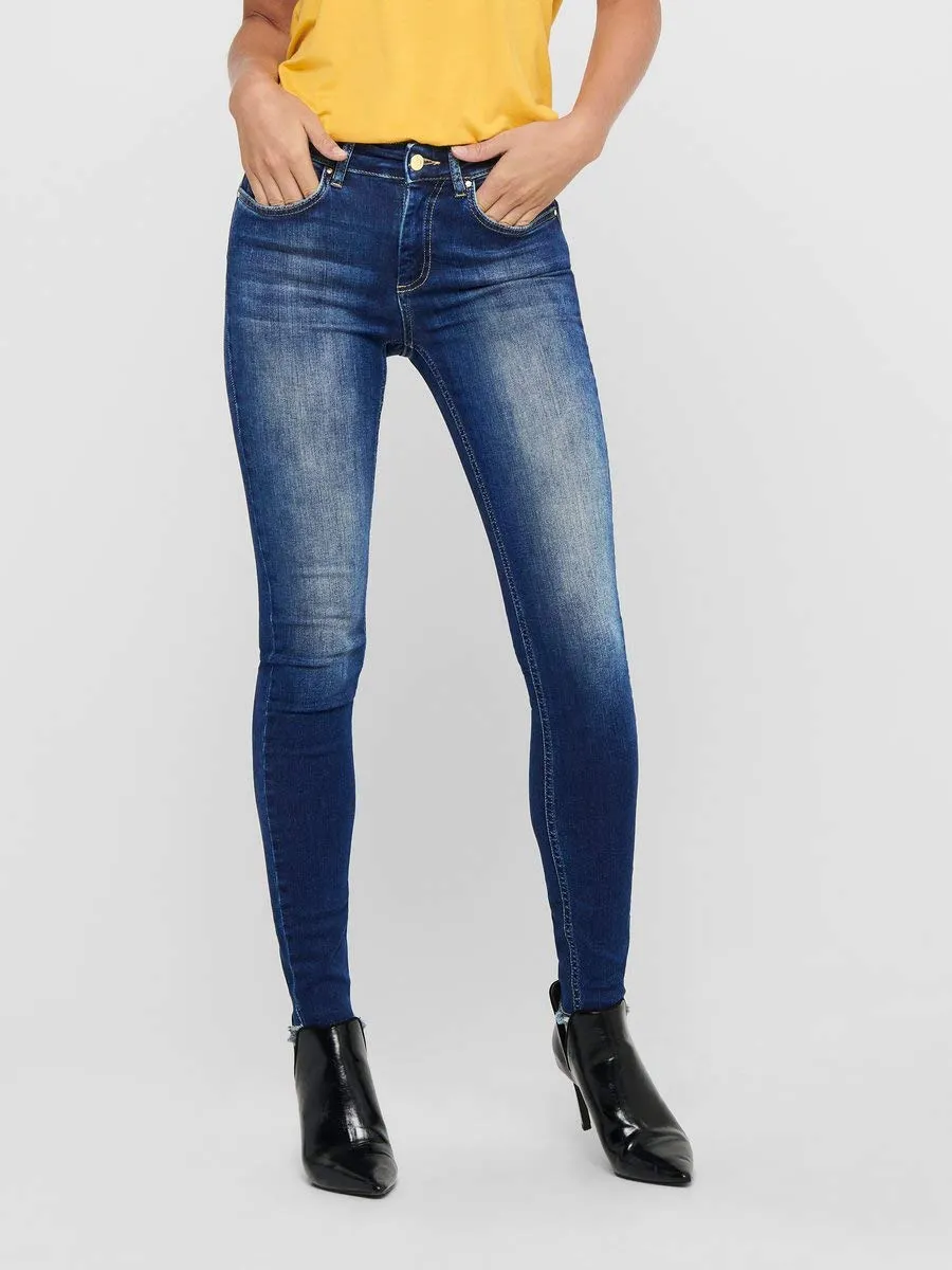 ONLY ONLBLUSH Vita Media Skinny Fit Jeans, Blu Jeans Scuro, (S) W x 32L - immagine 2