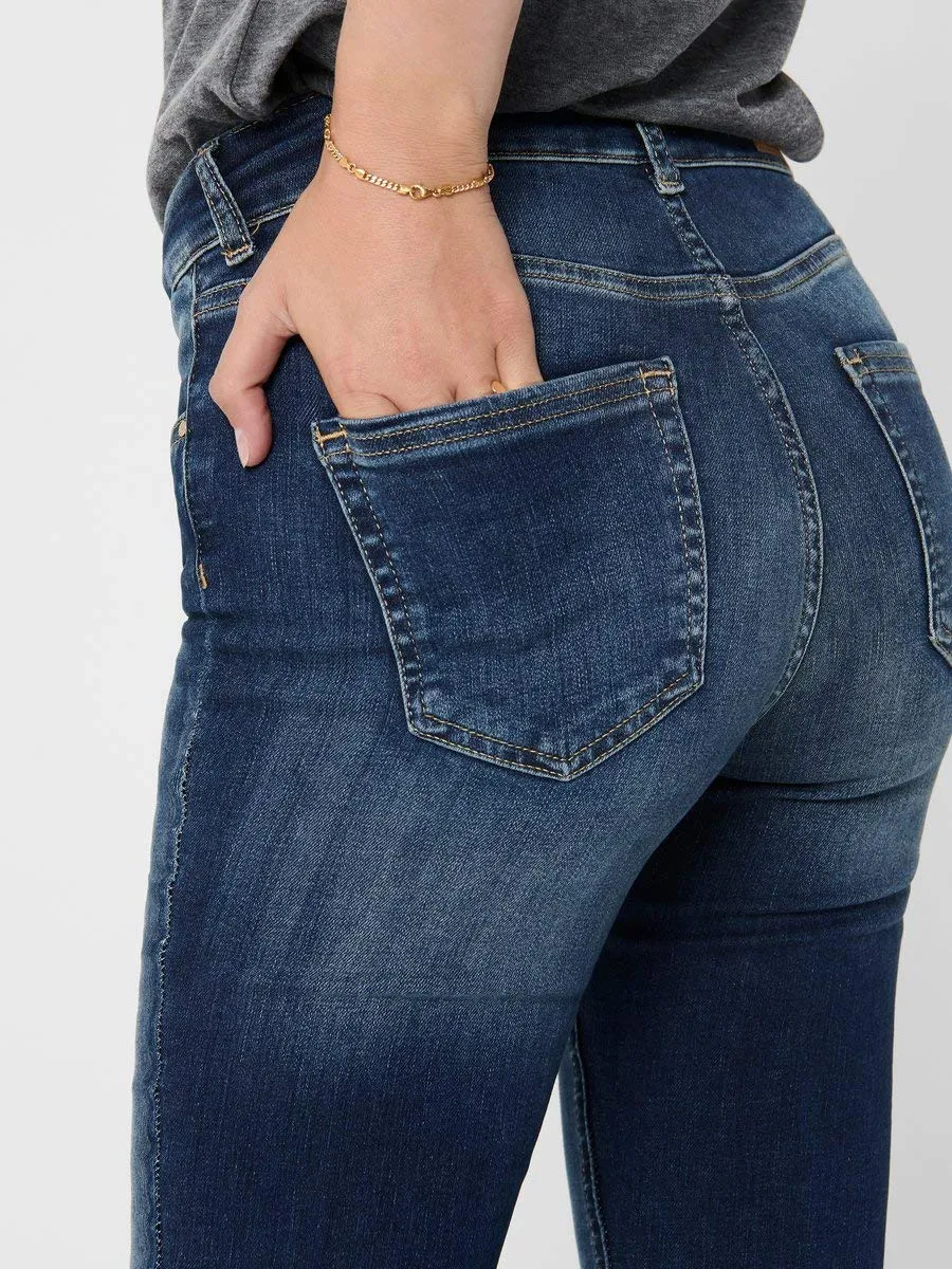ONLY ONLBLUSH Vita Media Skinny Fit Jeans, Blu Jeans Scuro, (S) W x 32L - immagine 7