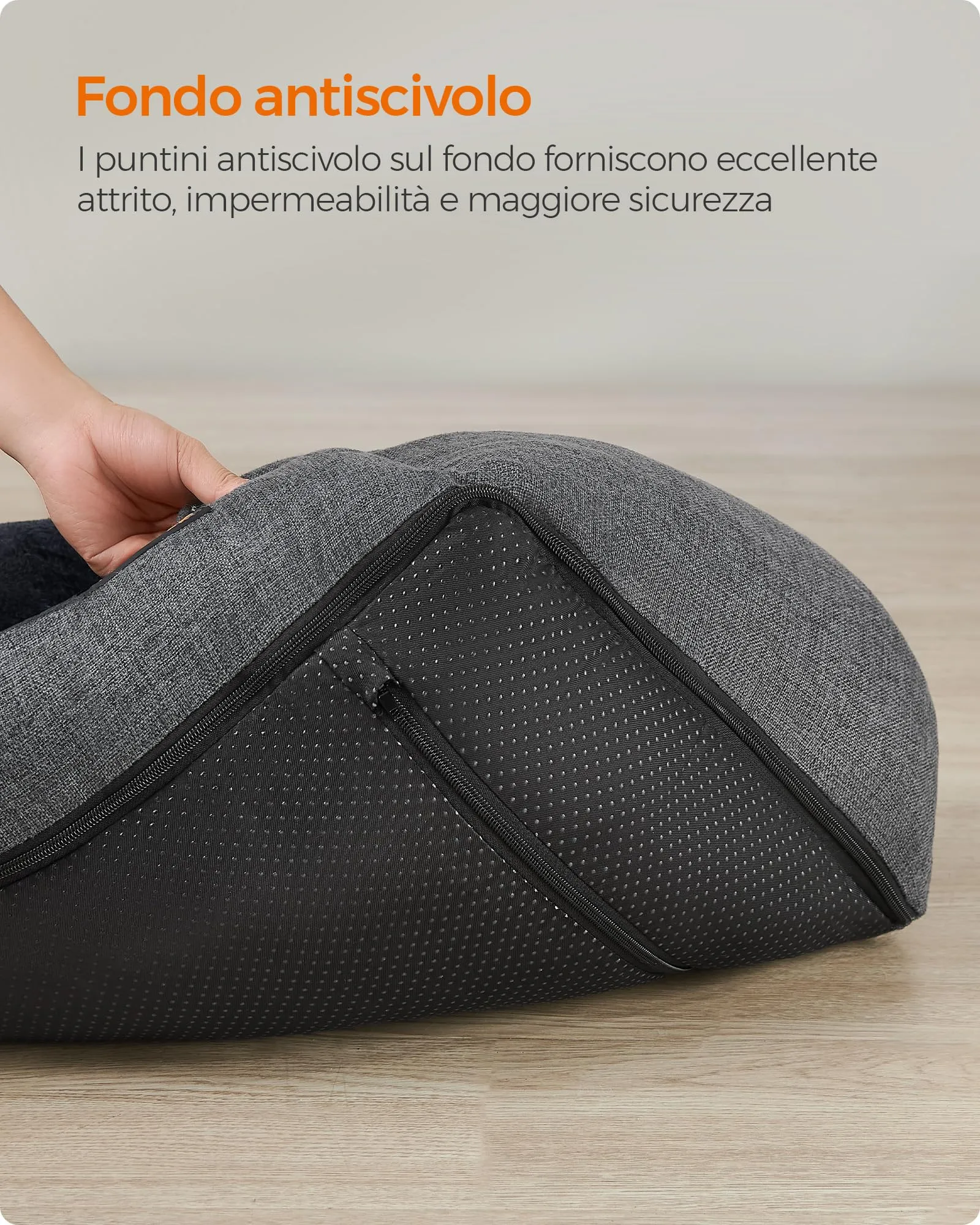 Feandrea Cuccia per Cani in Simil Lino con Bordi Rialzati, 60 x 50 x 21 cm - immagine 6