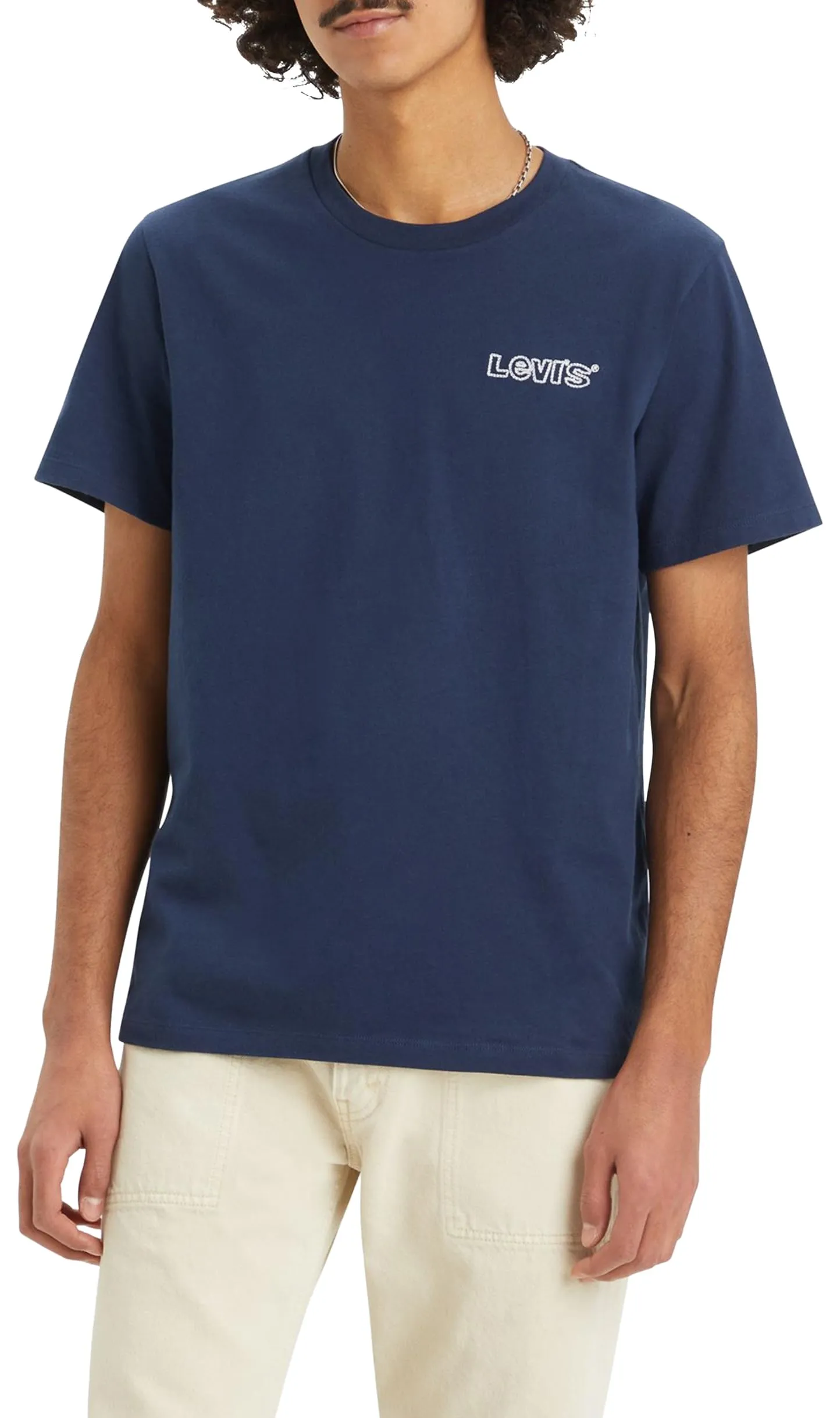 Levi's Graphic Crewneck Tee, Rope Batwing Dress Blues, XS Uomo - immagine 3