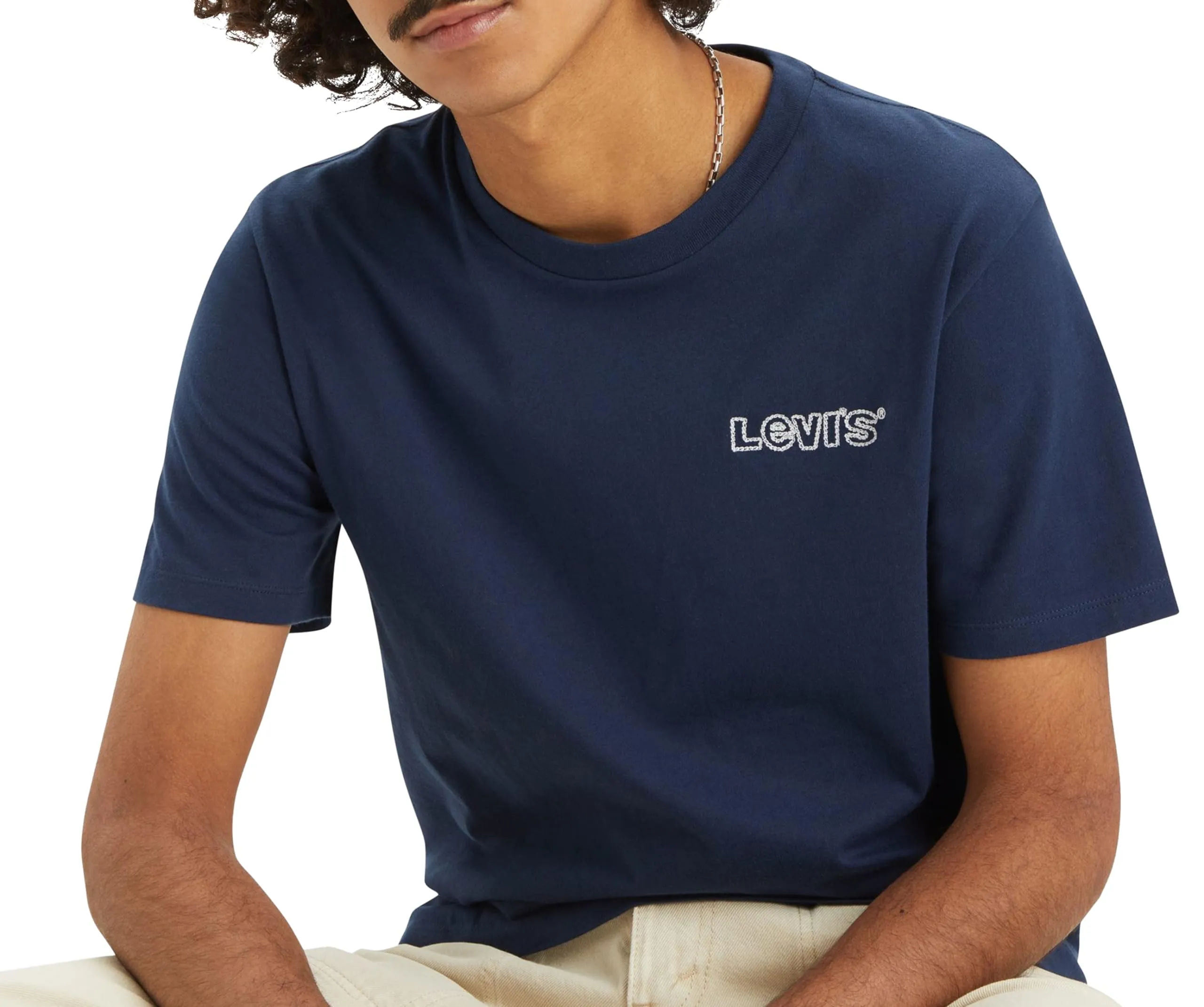 Levi's Graphic Crewneck Tee, Rope Batwing Dress Blues, XS Uomo - immagine 7