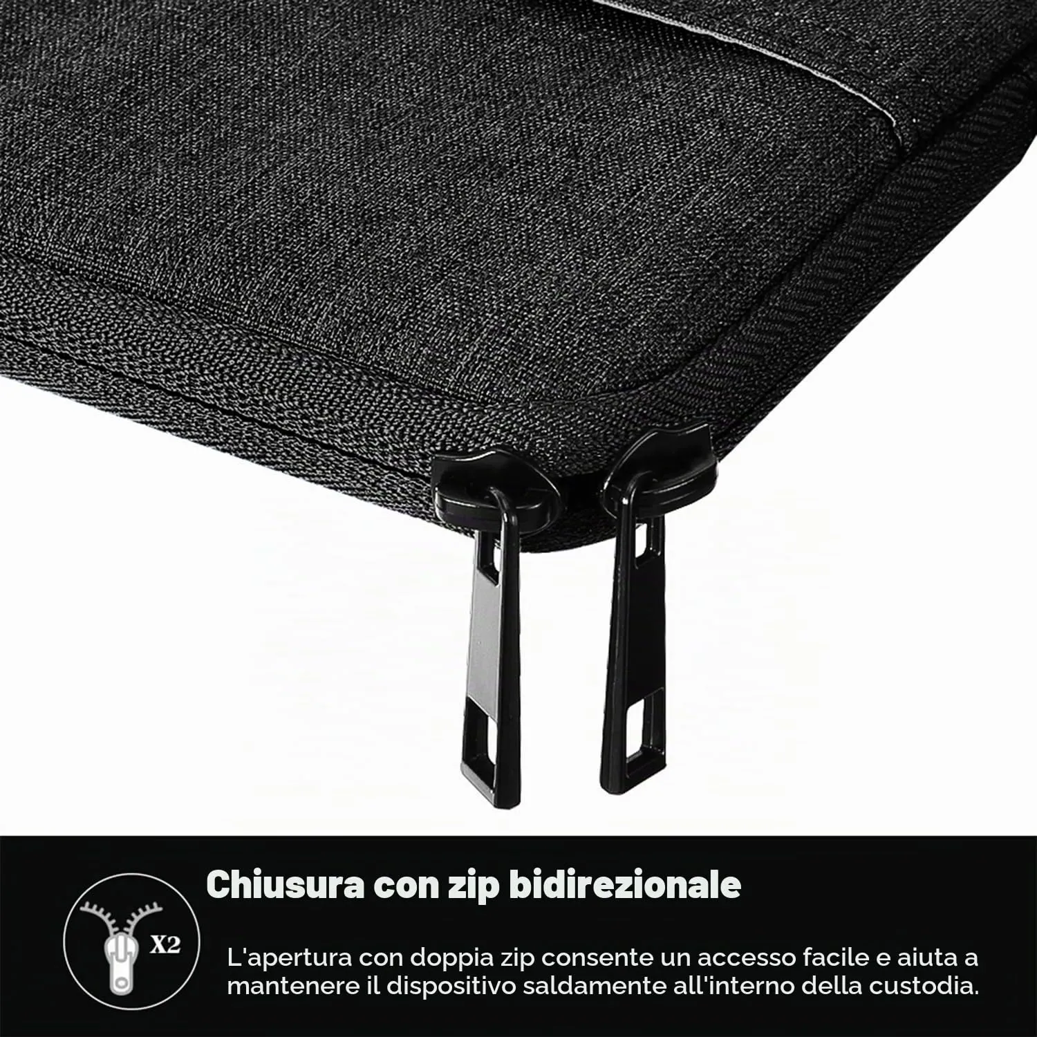 TiMOVO Custodia per Tablet 8-9 Pollici con Tasche, Nero - immagine 8