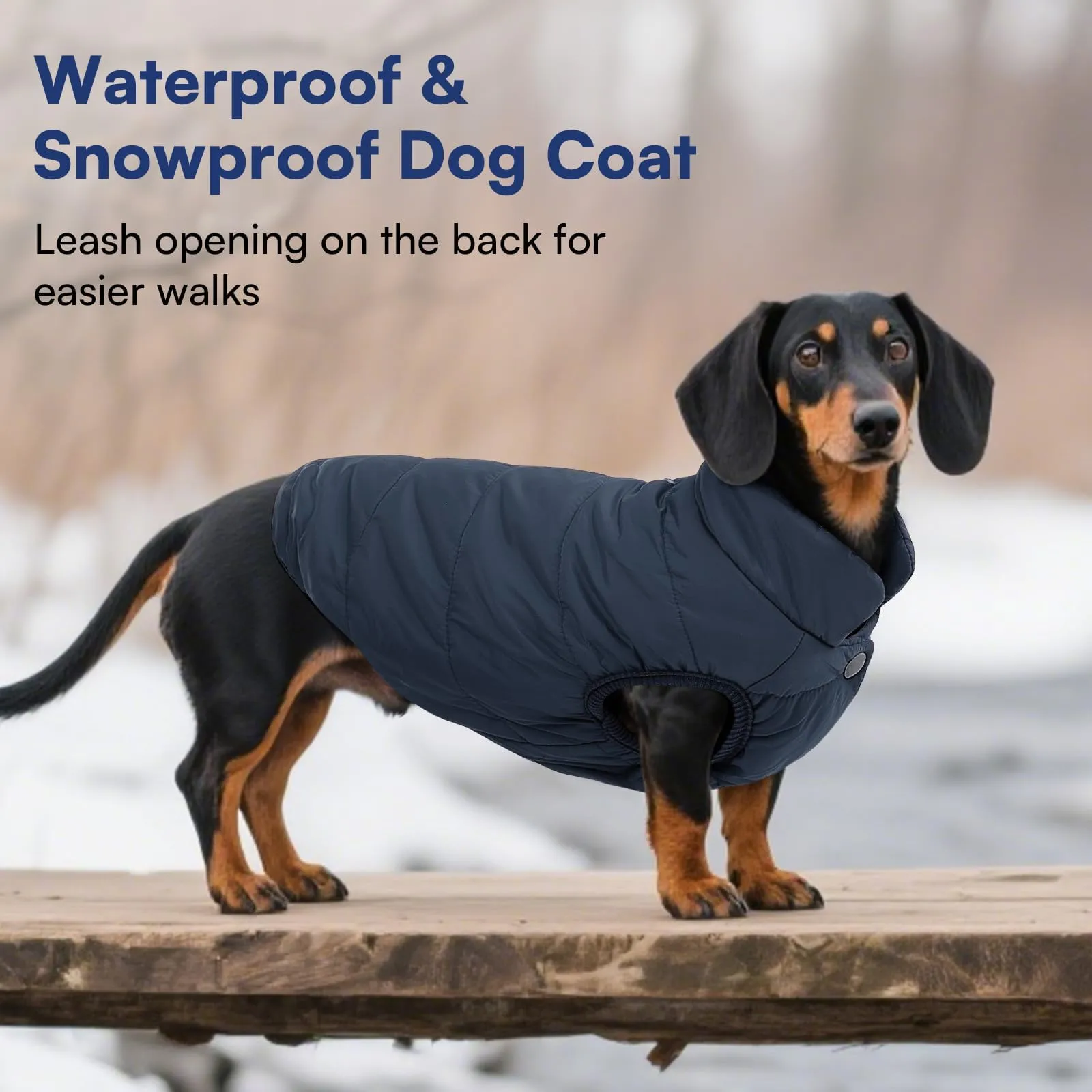 ASENKU Cappotto Invernale Impermeabile per Cane Grande, 3XL, Blu - immagine 6