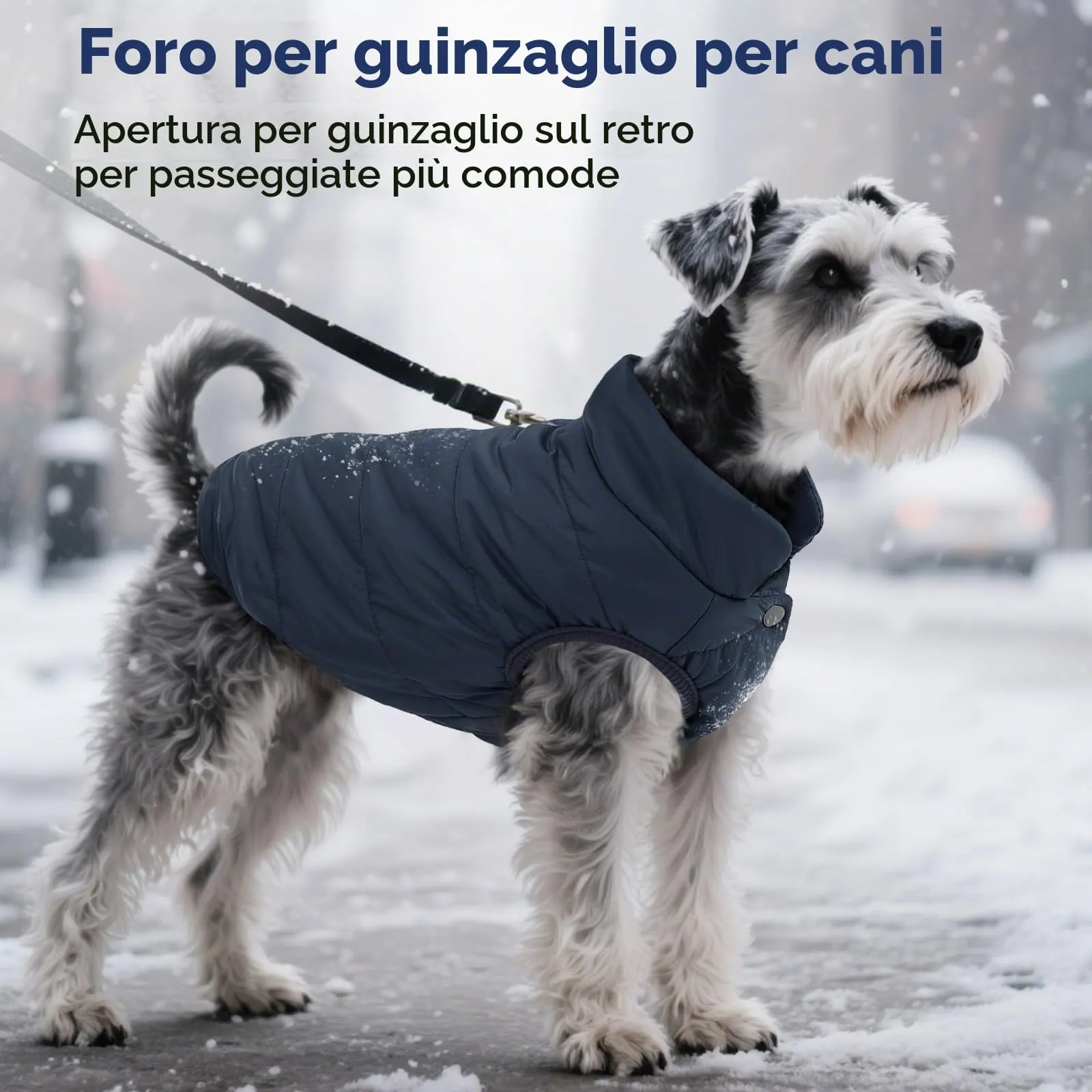 ASENKU Cappotto Impermeabile Invernale per Cani con Fodera in Lana - immagine 7