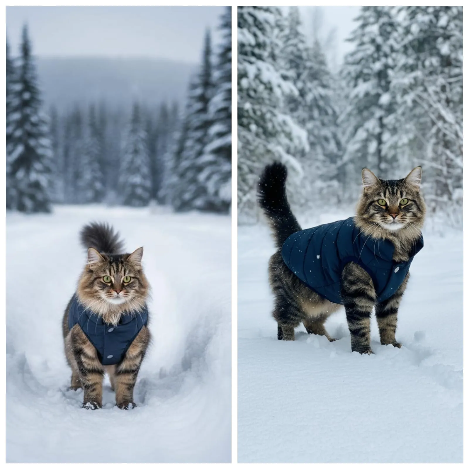 ASENKU Cappotto Impermeabile Invernale per Cani con Fodera in Lana - immagine 10