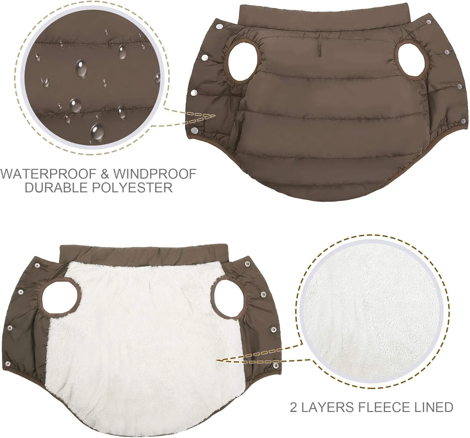 ASENKU Cappotto per Cane Inverno Impermeabile, Fodera Calda, 3XL - immagine 4
