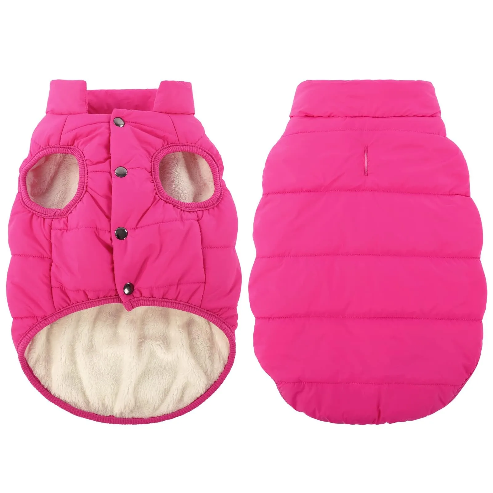 ASENKU Cappotto Impermeabile Inverno per Cane, Fodera Polare, Taglia L, Rosa - immagine 1