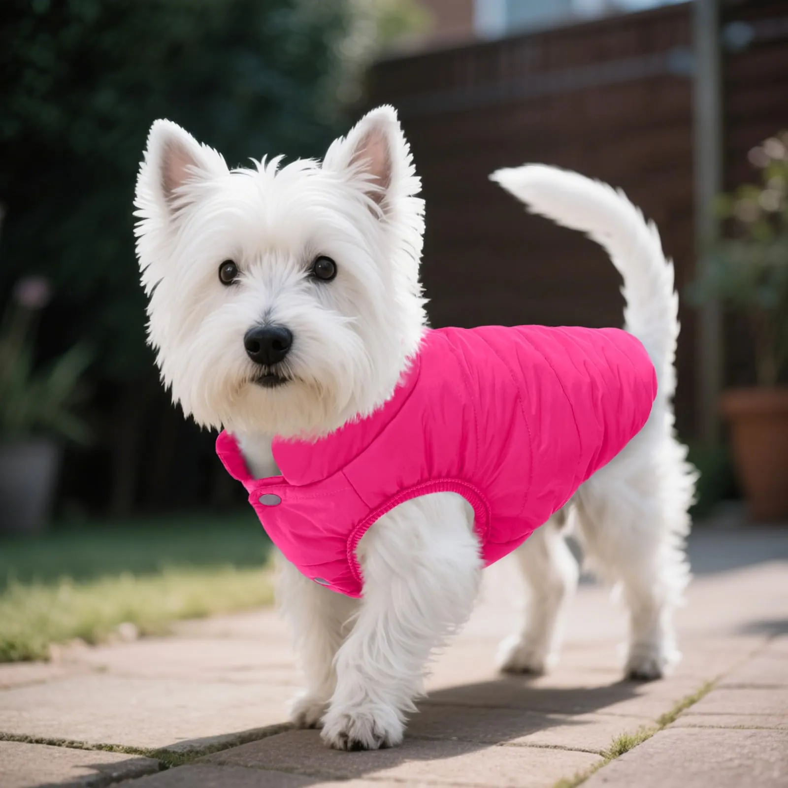 ASENKU Cappotto Impermeabile per Cane Grande, Fodera Calda, Taglia 3XL, Rosa - immagine 7