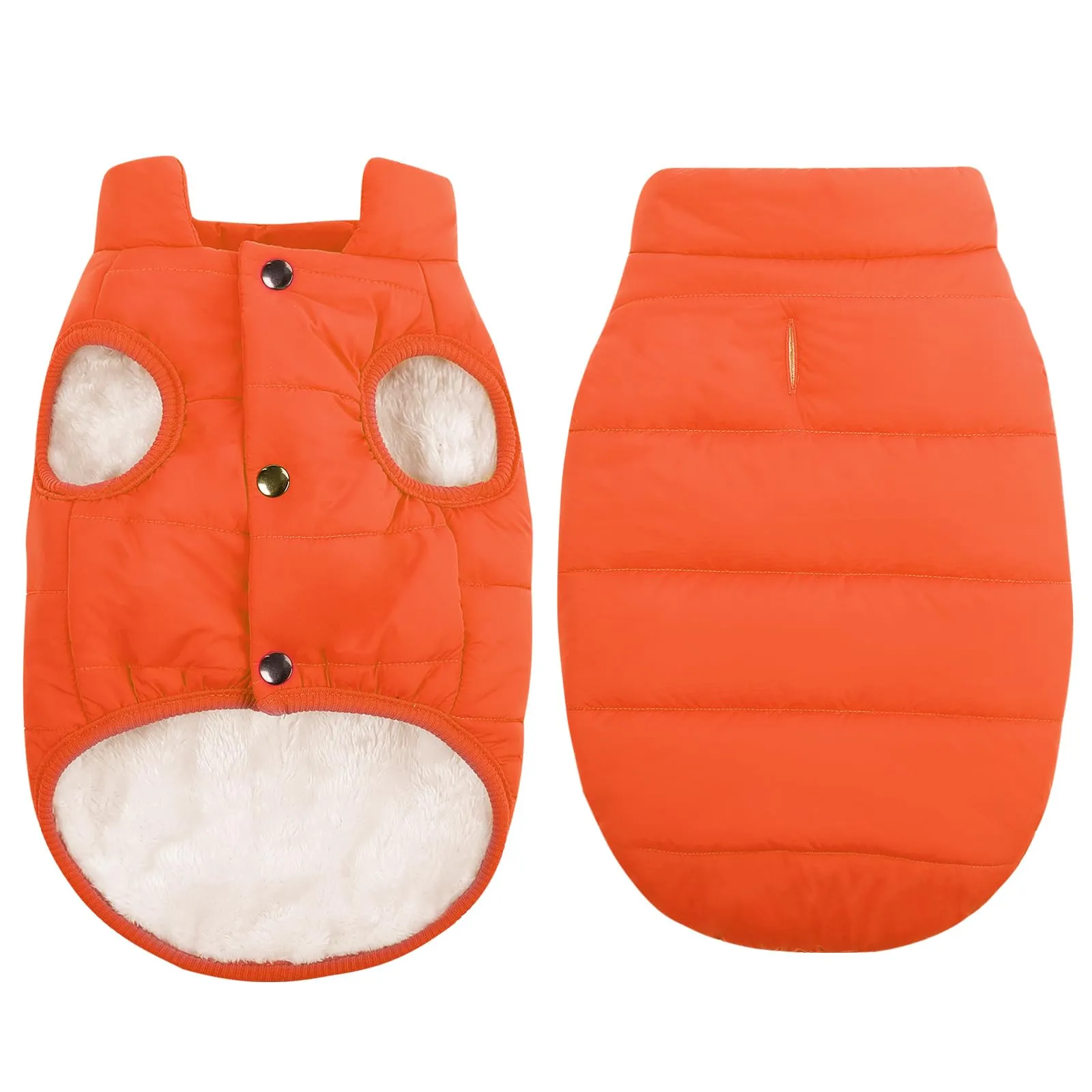 ASENKU Cappotto Invernale per Cani Giacca Imbottita in Pile, Arancione, XXL - immagine 1