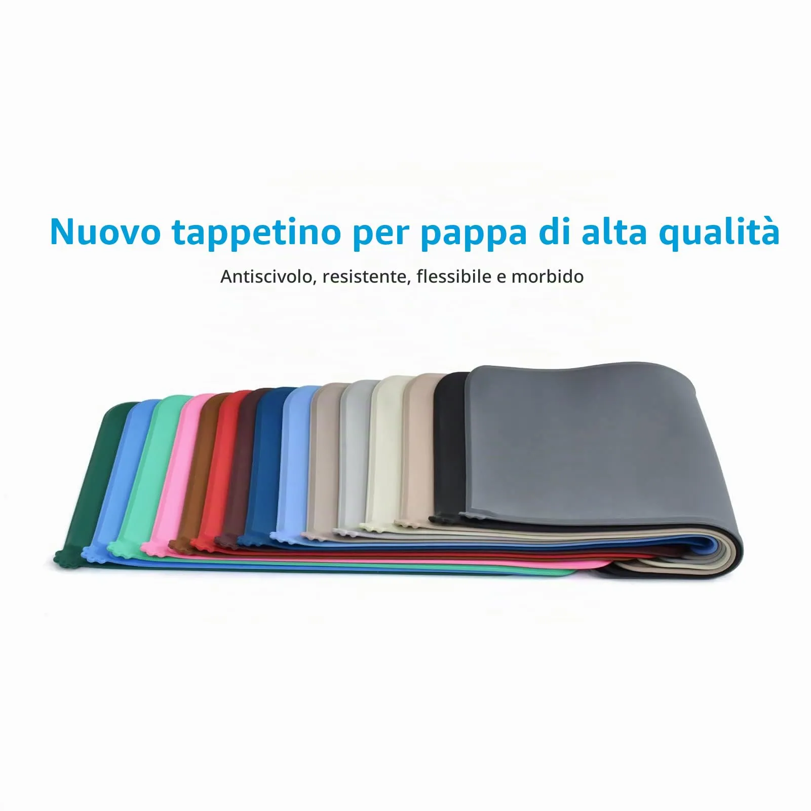 AUDWUD Tappetino in silicone impermeabile e antiscivolo per ciotole animali, 47x30 cm, Rosa pesca - immagine 6