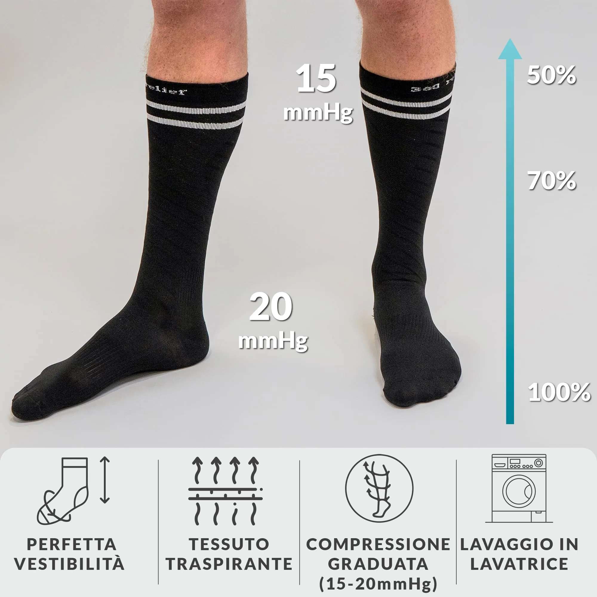 360 Relief Calze Compressione Graduata Donna e Uomo, Calze Elastiche - immagine 5