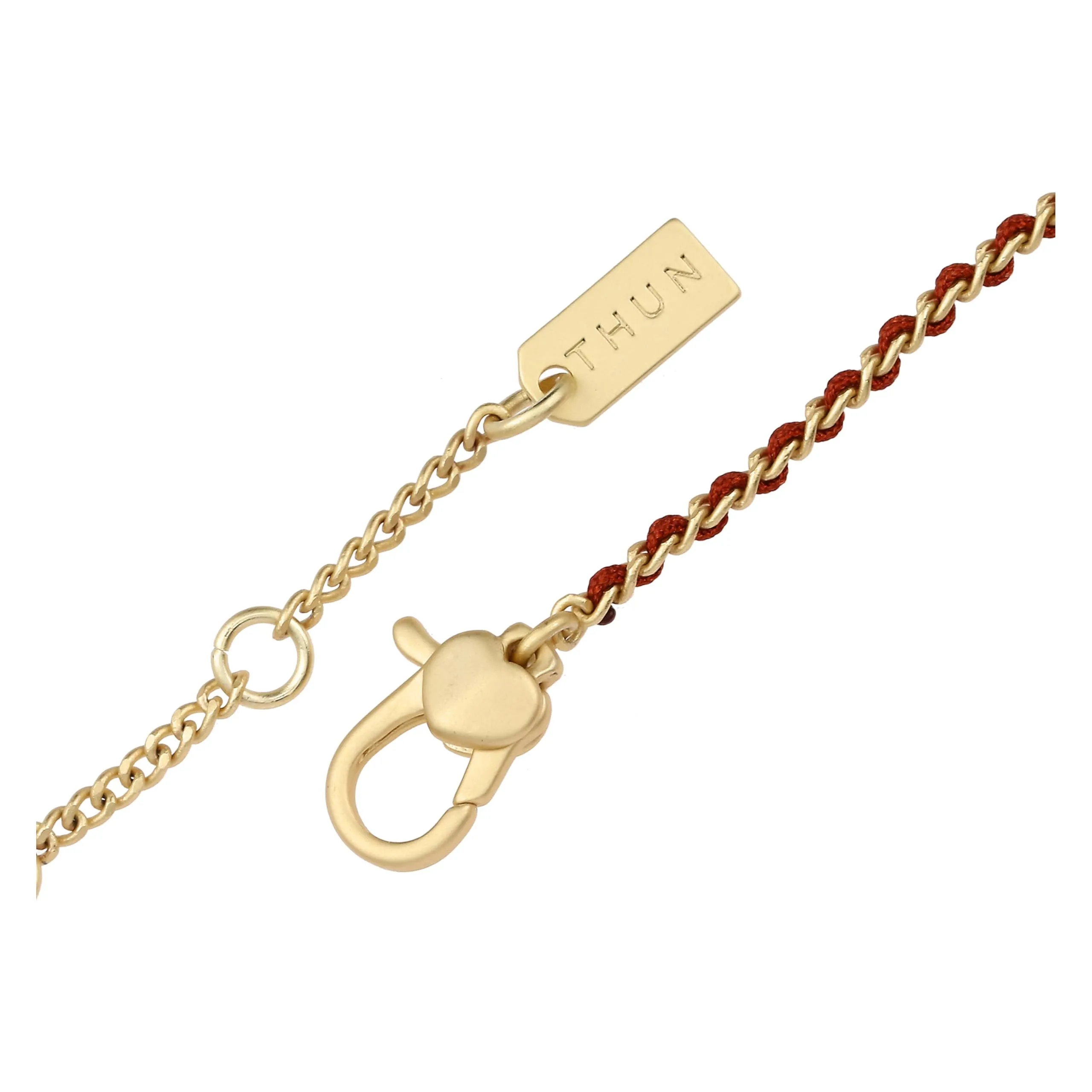 THUN Bracciale catena e tessuto con coccinella - immagine 2