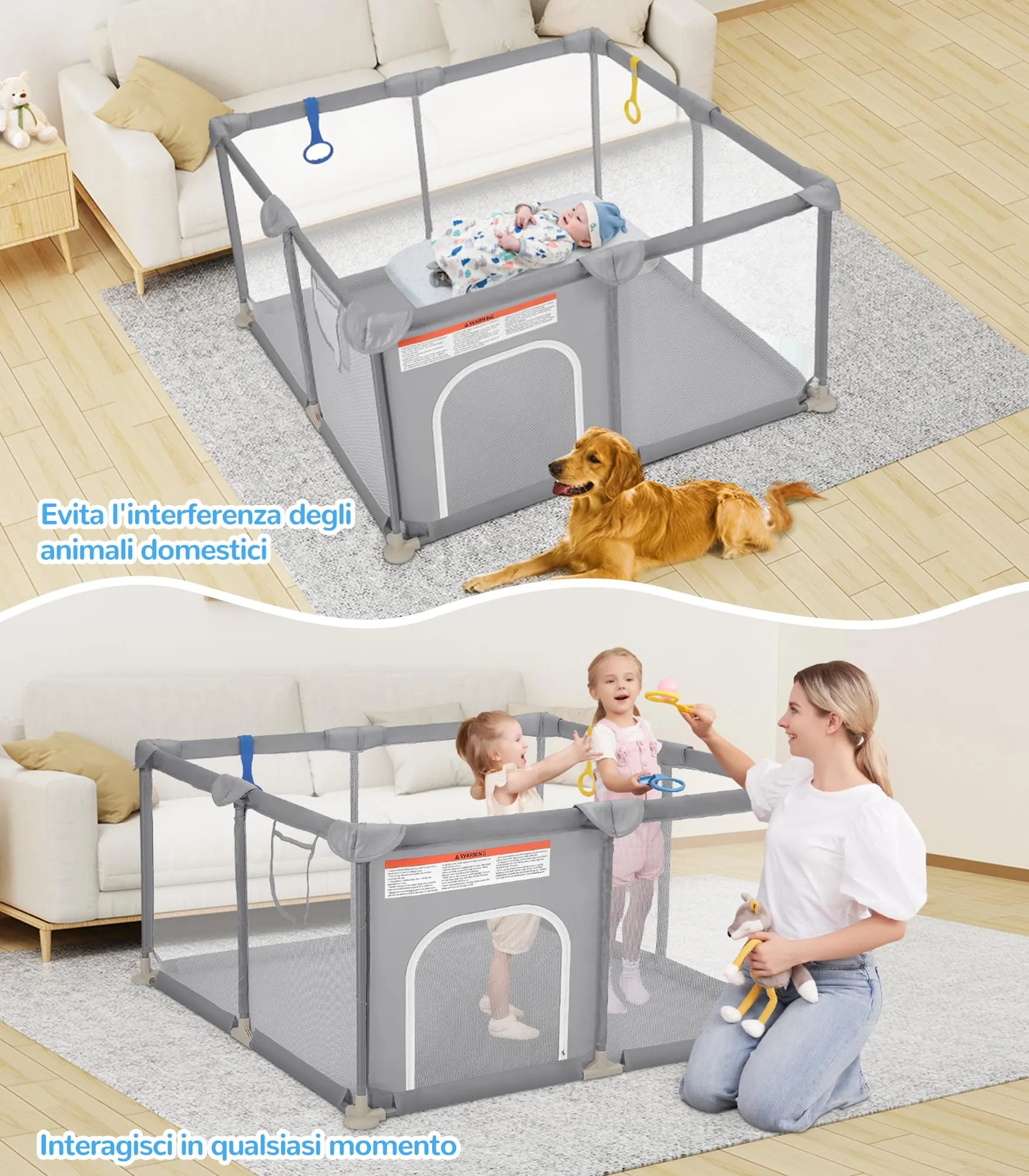Dripex Box per Bambini Recinto Neonato - Small - Ostrica - immagine 2