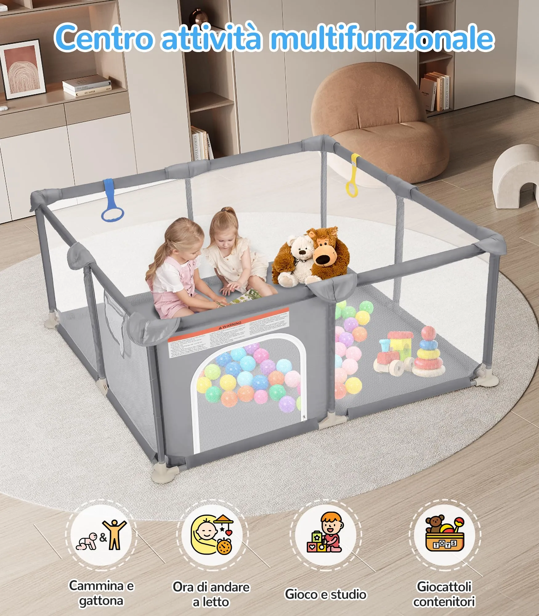 Dripex Box per Bambini Recinto Neonato - Small - Ostrica - immagine 5