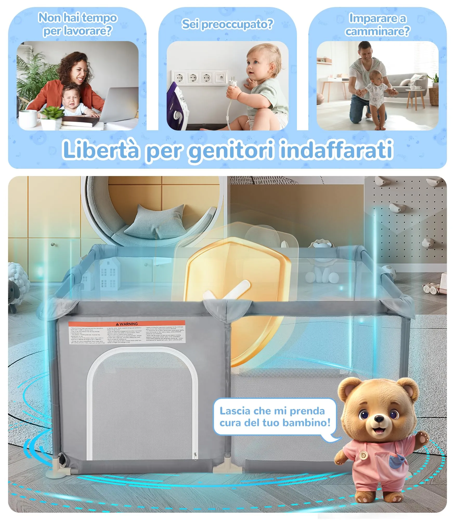 Dripex Box per Bambini Recinto Neonato - Small - Ostrica - immagine 6