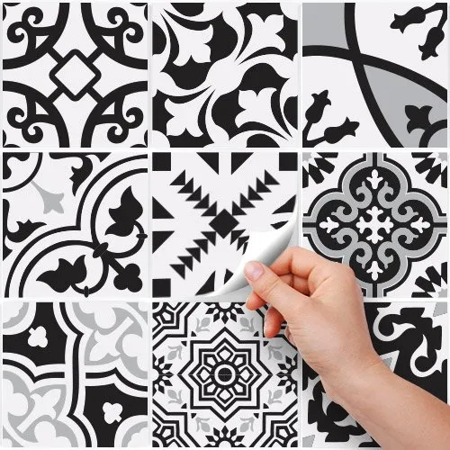RE-COVERTILES Adesivi Piastrelle in PVC per Cucina e Bagno, 10 Pz 20x20 cm, PS00153 - immagine 3