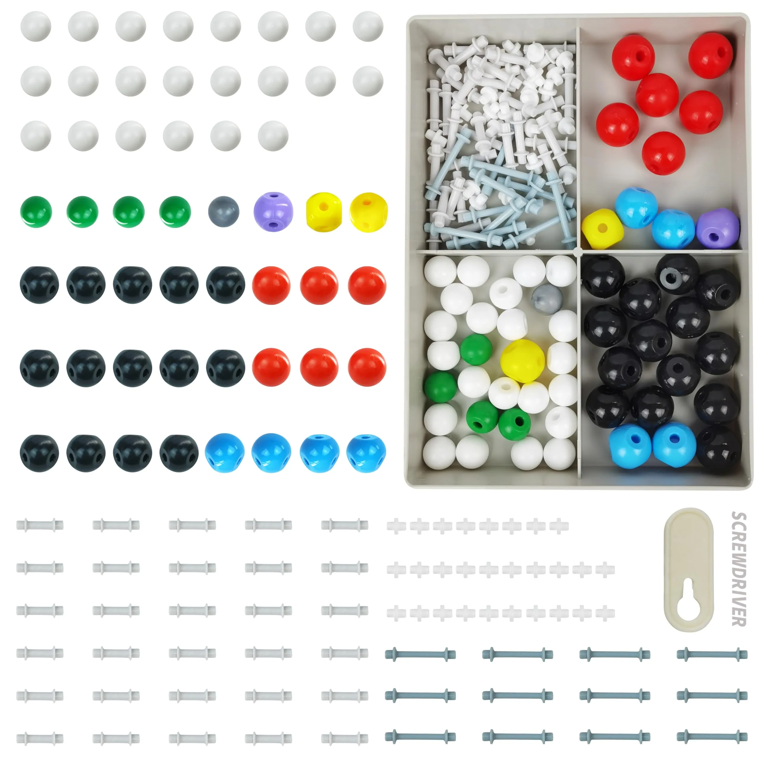 Kit Di Modelli Molecolari Per Chimica, 125 Pezzi - immagine 2
