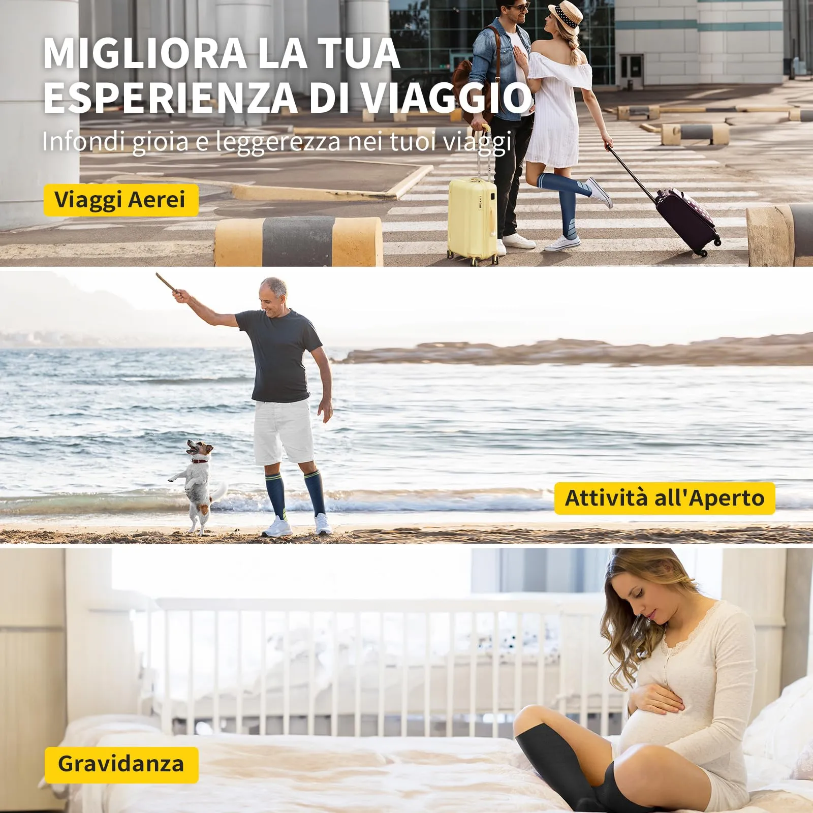 CAMBIVO Calze a Compressione Graduata 20-30mmHg, 3 Paia - immagine 8