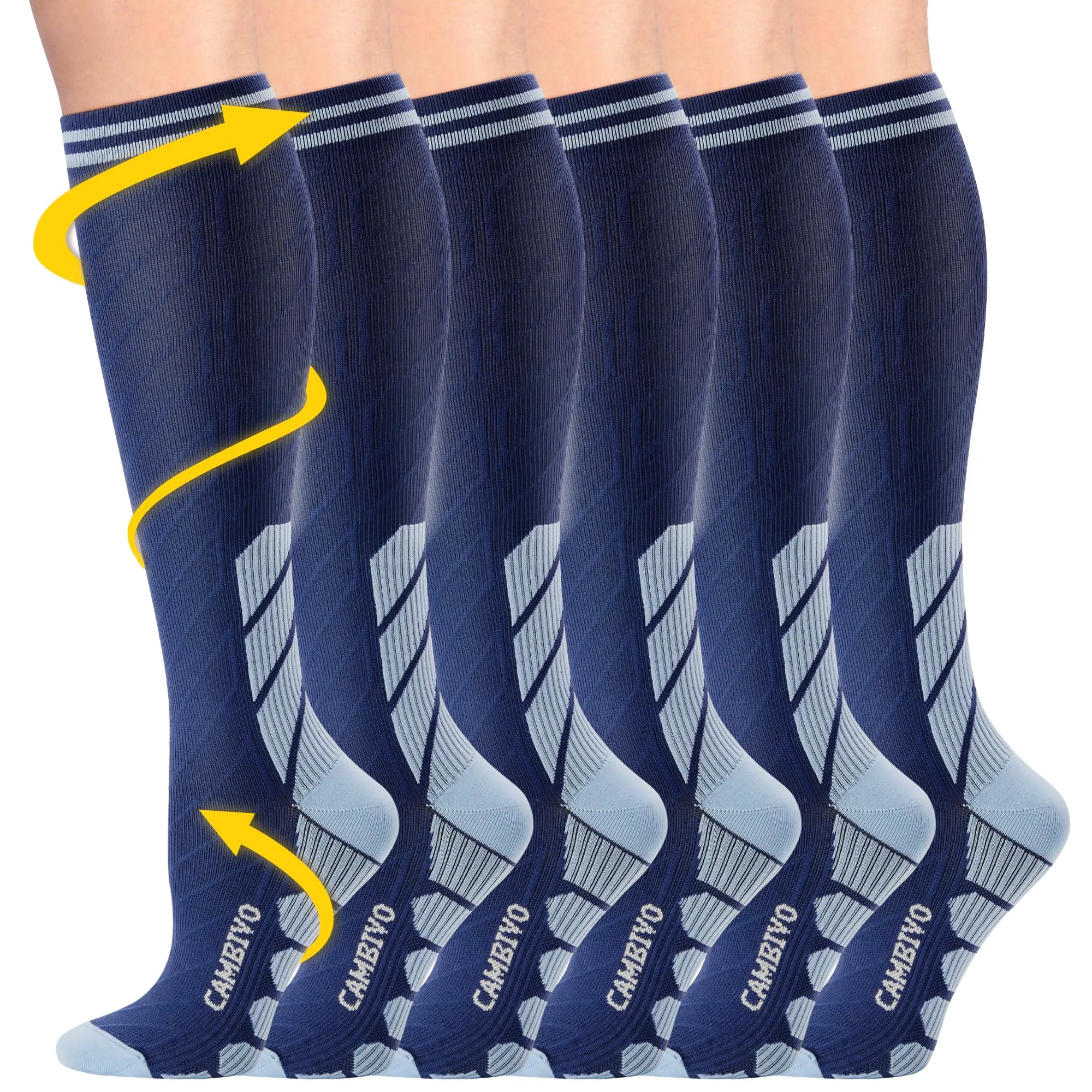 CAMBIVO Calze a Compressione Graduata 20-30mmHg per Donna e Uomo, 3 Paia - immagine 1