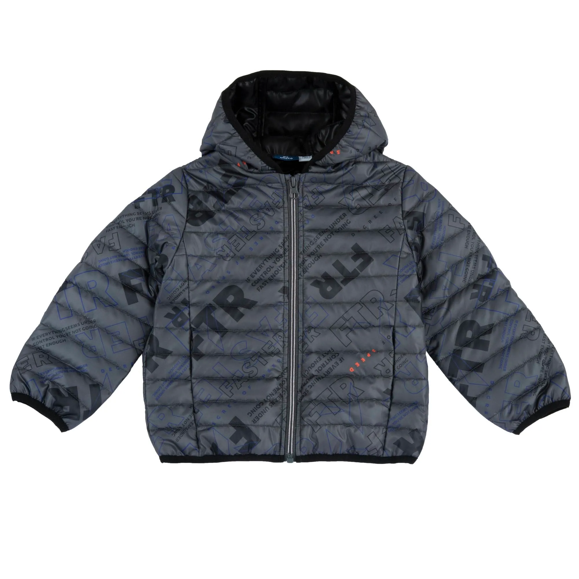 Chicco Giubbino Con Cappuccio e Zip Bambino e ragazzo, Grigio (1), 7 anni, Designed in Italy - immagine 1