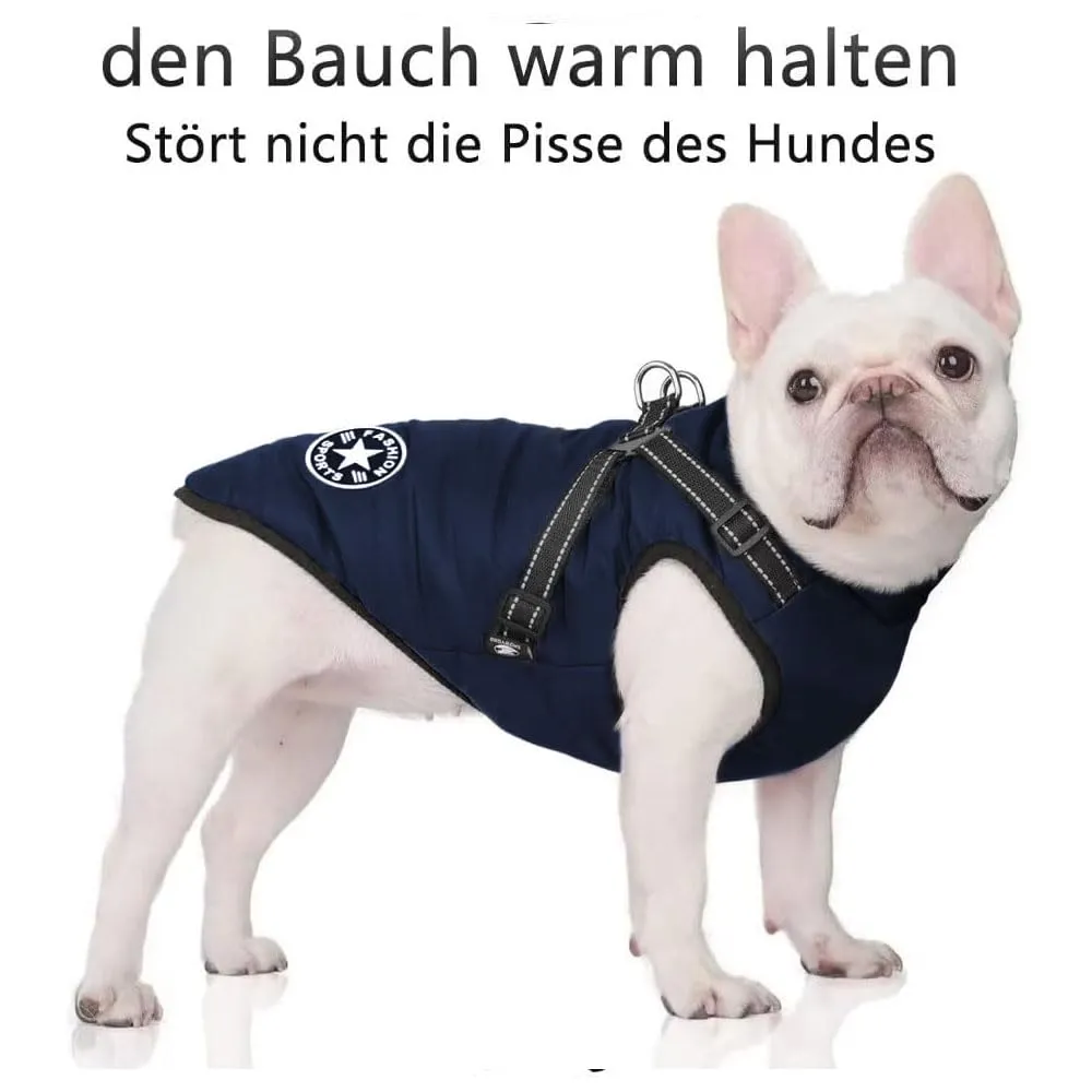 Voarge Giubbotto Invernale per Cani con Pettorina, Impermeabile e Riflettente, 4XL - immagine 2