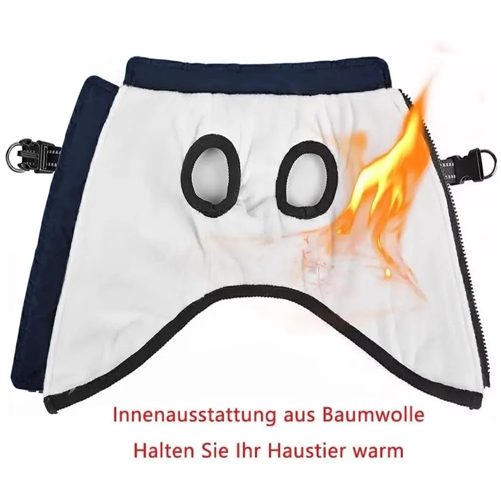 Voarge Giubbotto Invernale per Cani con Pettorina, Impermeabile e Riflettente, 3XL - immagine 4
