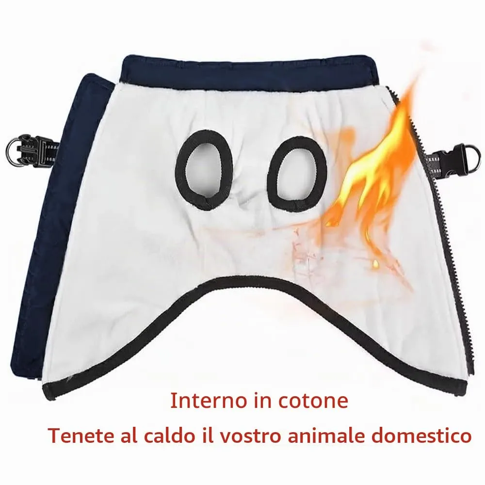 Voarge Giubbotto Invernale per Cani con Pettorina Impermeabile e Strisce Riflettenti, Small - immagine 4