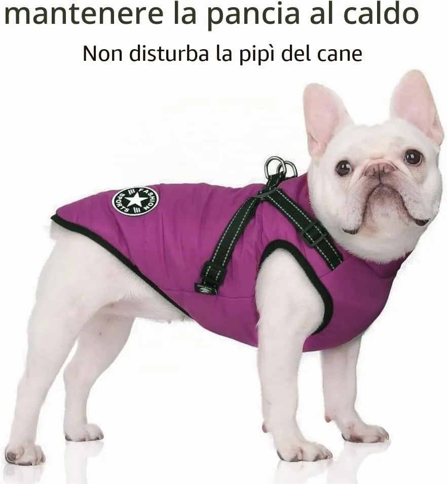 Voarge Giacca Invernale per Cani con Pettorina Impermeabile e Strisce Riflettenti - immagine 2