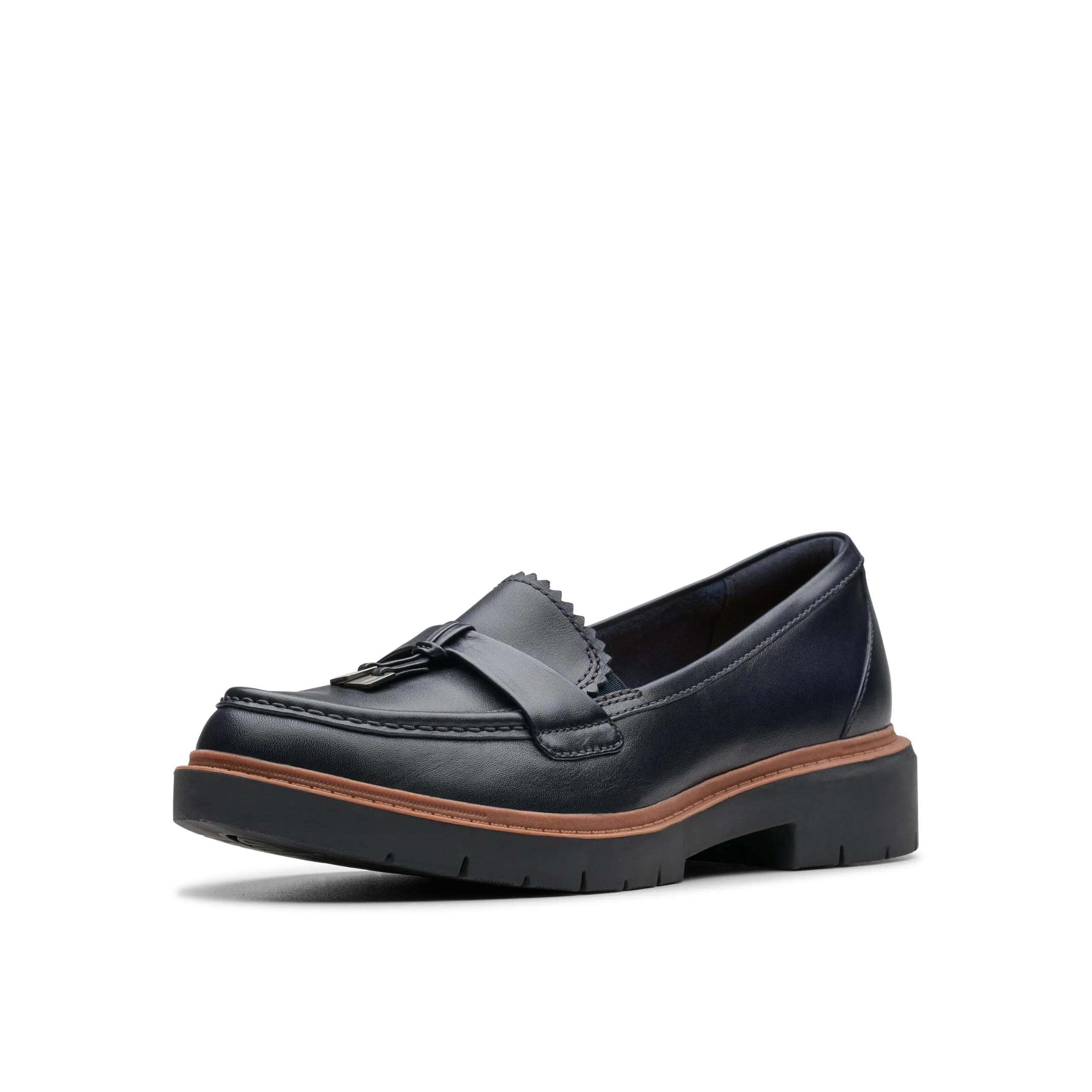 Clarks Westlynn Bella Mocassini Donna, Pelle, Blu Navy, 42 EU - immagine 1