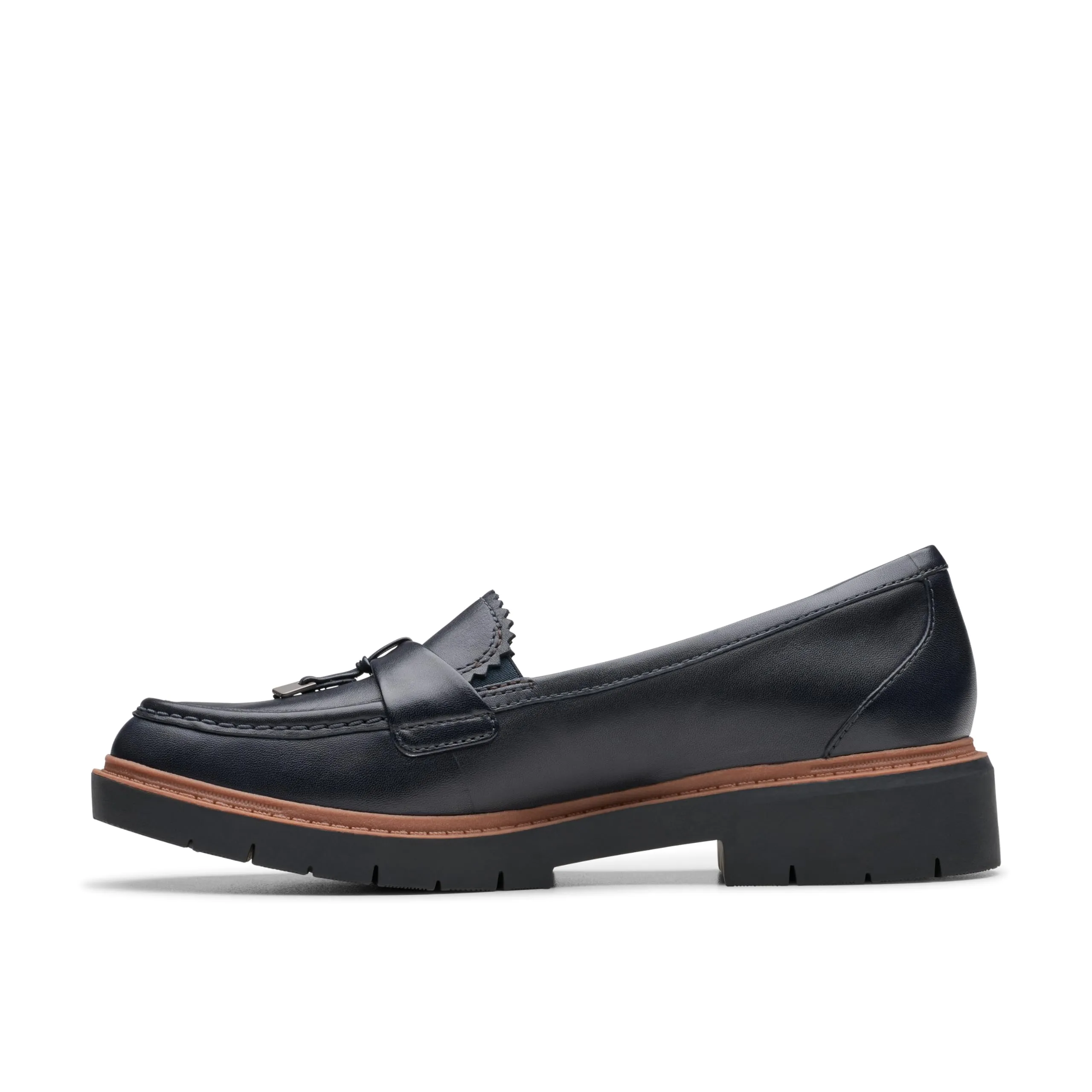 Clarks Westlynn Bella Mocassini da Donna, Pelle, Blu Navy, 9 Wide - immagine 4