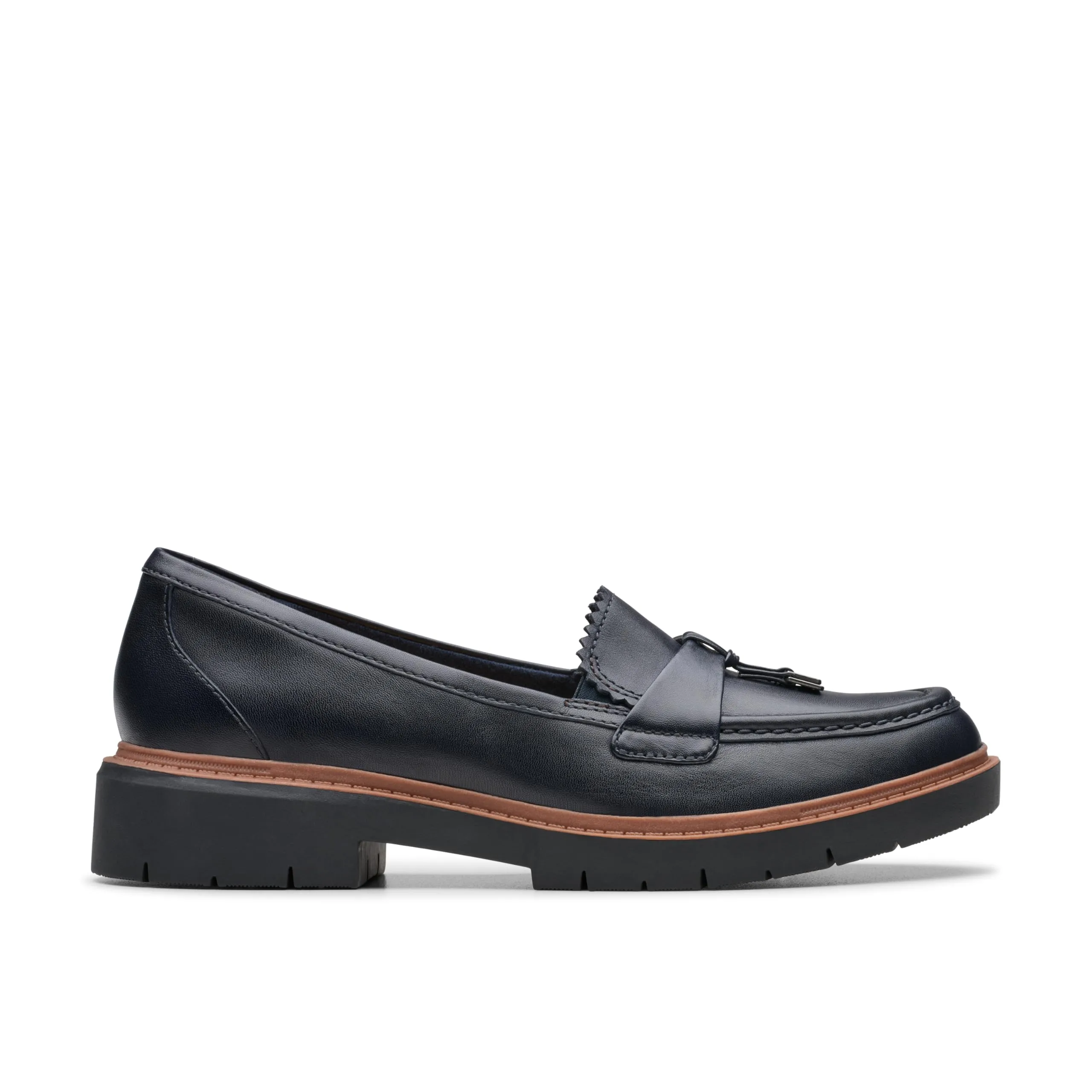 Clarks Westlynn Bella Mocassini da Donna, Pelle, Blu Navy, 38.5 EU - immagine 3
