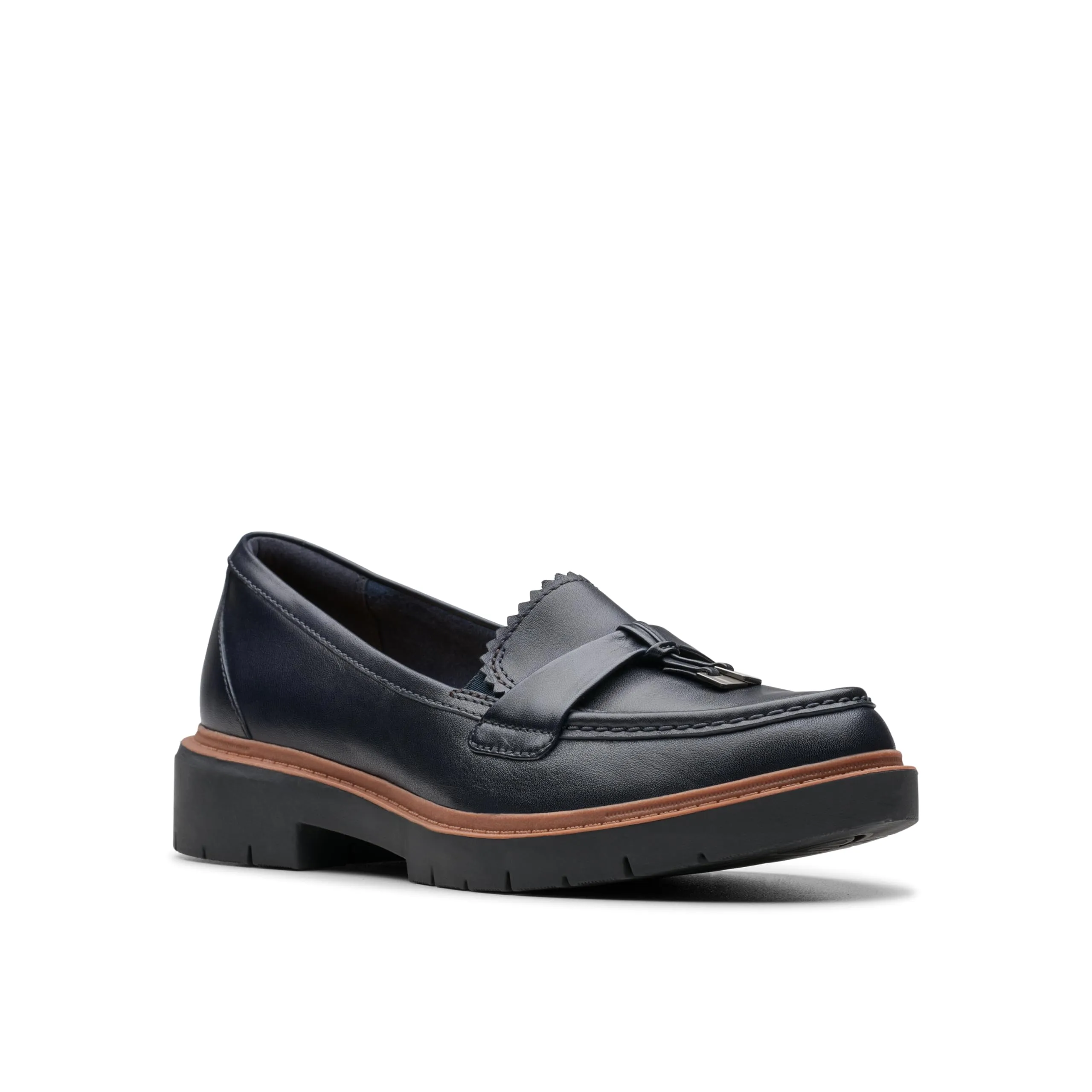 Clarks Westlynn Bella Mocassini da Donna, Pelle, Blu Navy, 38.5 EU - immagine 6