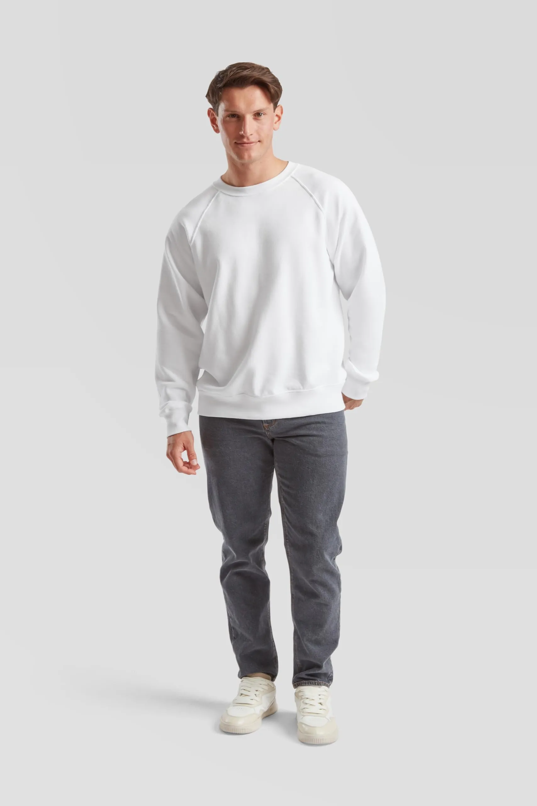 Fruit of The Loom Maglione da Uomo Ss024m, Bianco, L - immagine 2