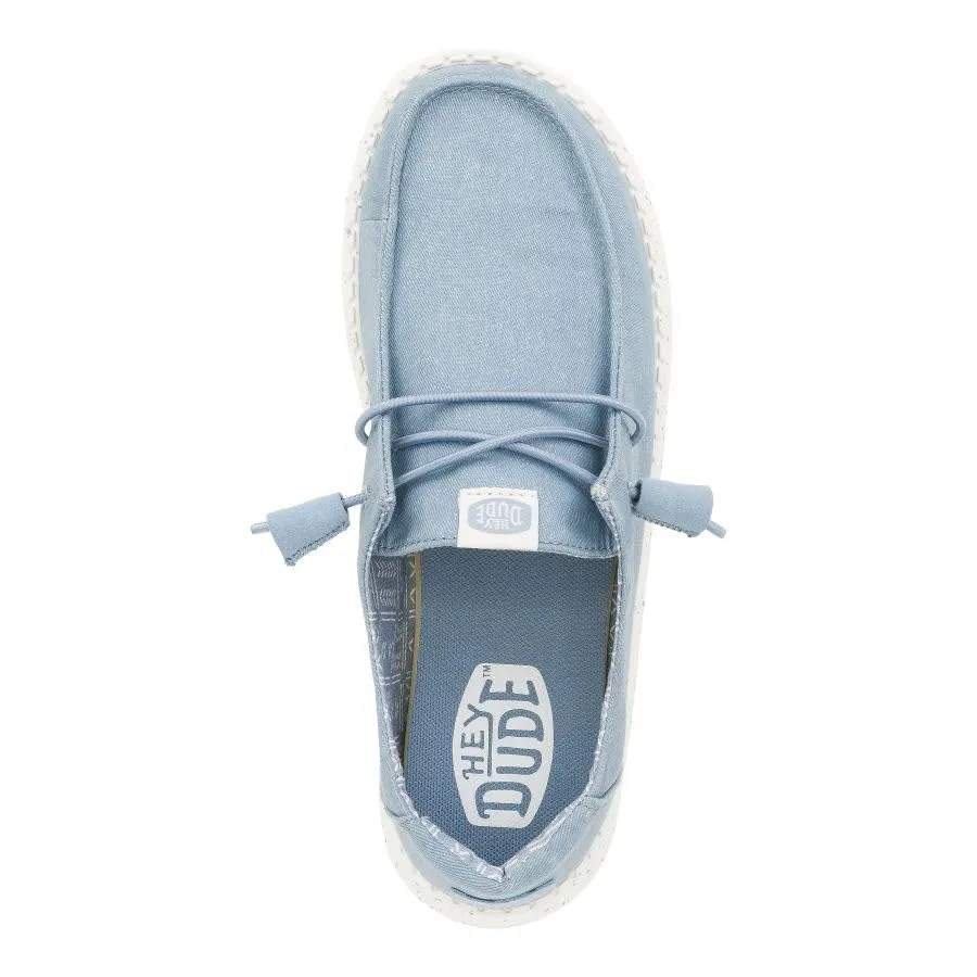 Hey Dude Wendy Chambray Mocassini da donna, Azzurro chiaro, 38 EU - immagine 3