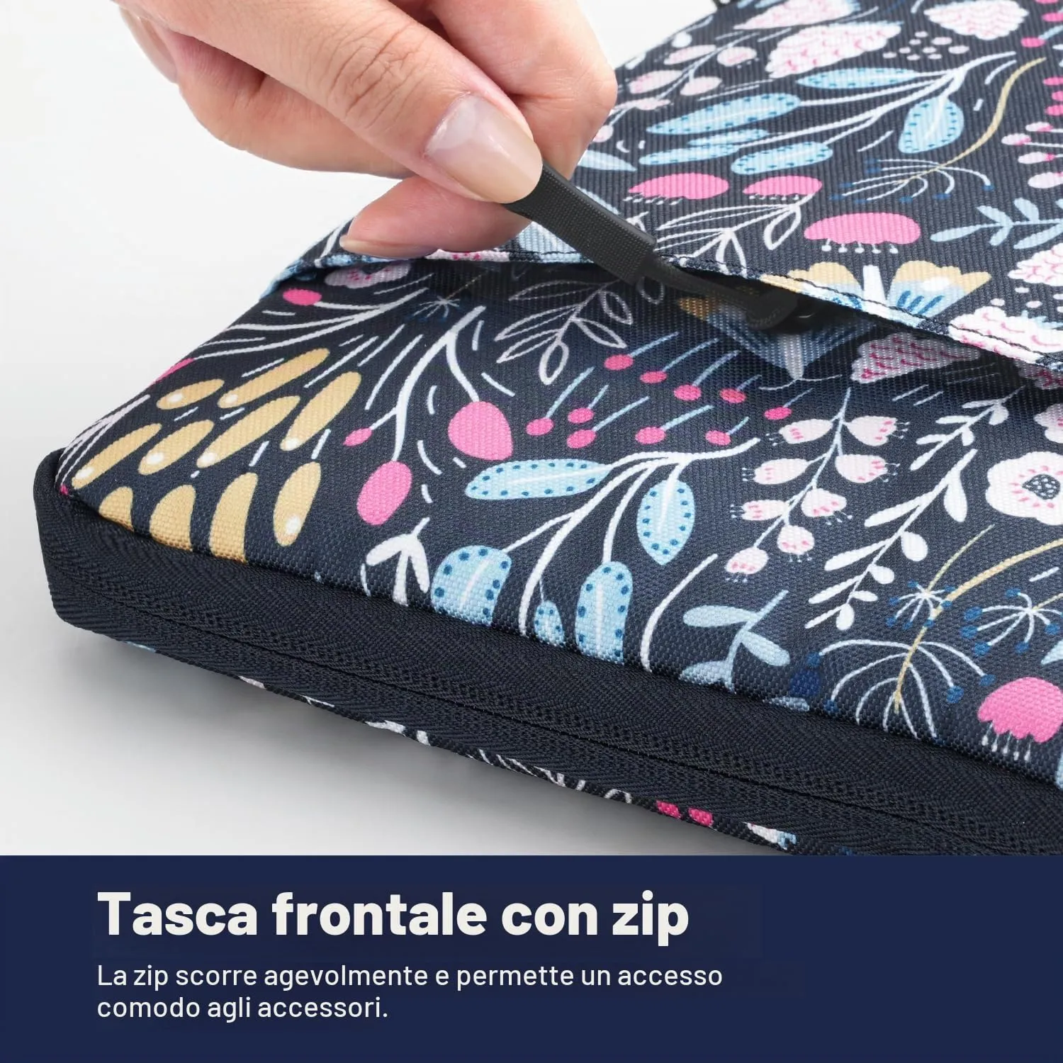 TiMOVO Custodia per Tablet 9-11", Fiore Colorato - immagine 3