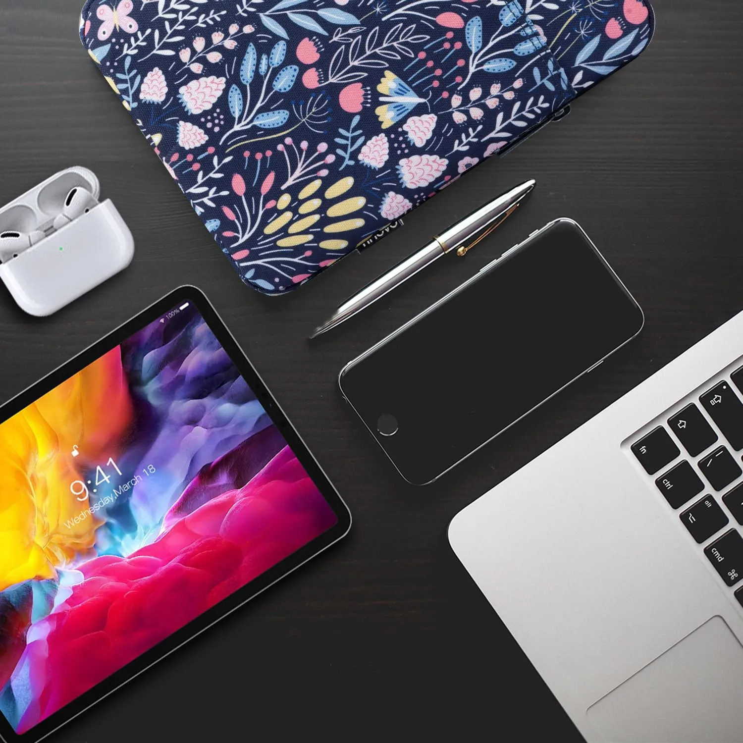 TiMOVO Custodia per Tablet 9-11", Fiore Colorato - immagine 8